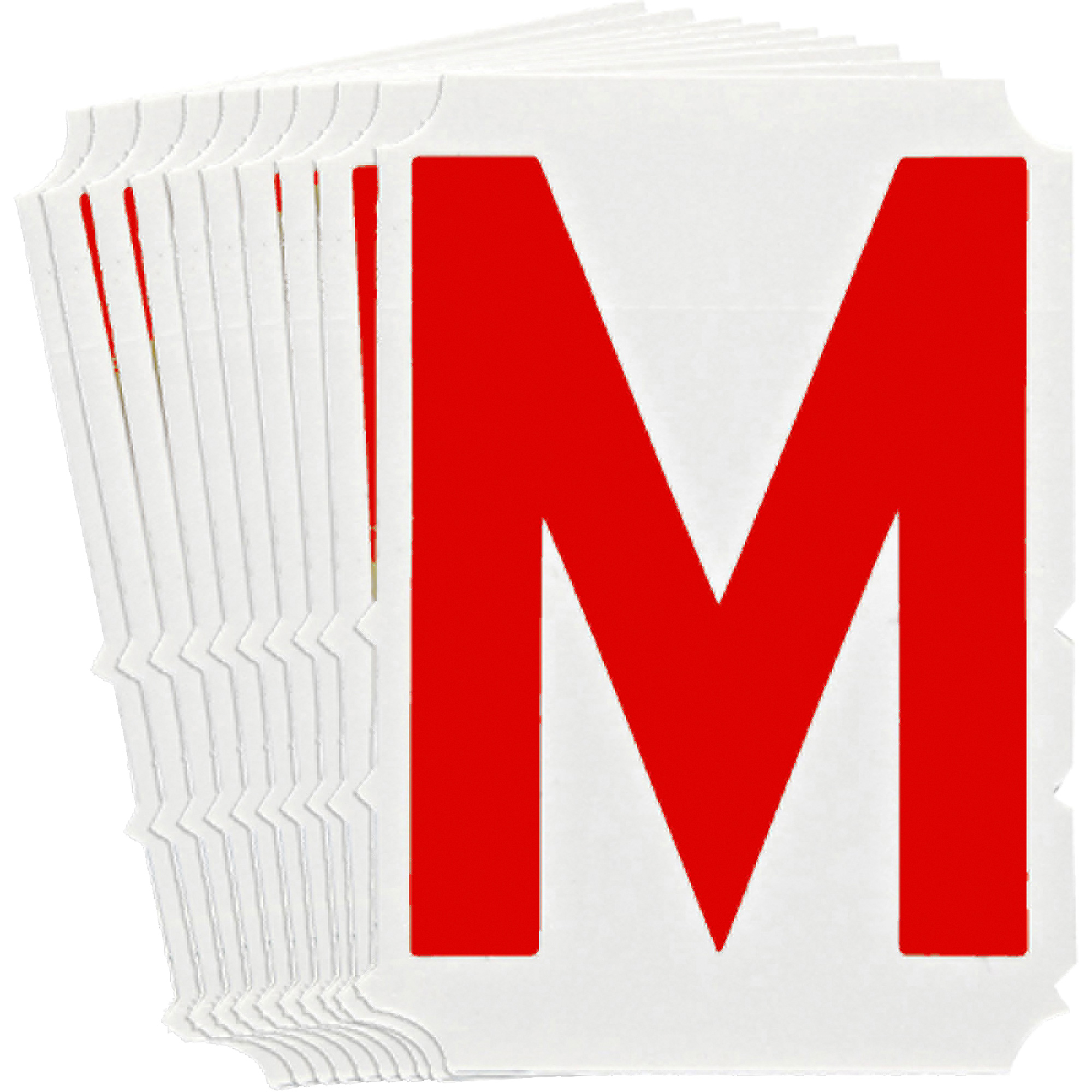 Étiquettes de lettres & chiffres gothiques individuels Quick-AlignMD, M, 4" h, Rouge