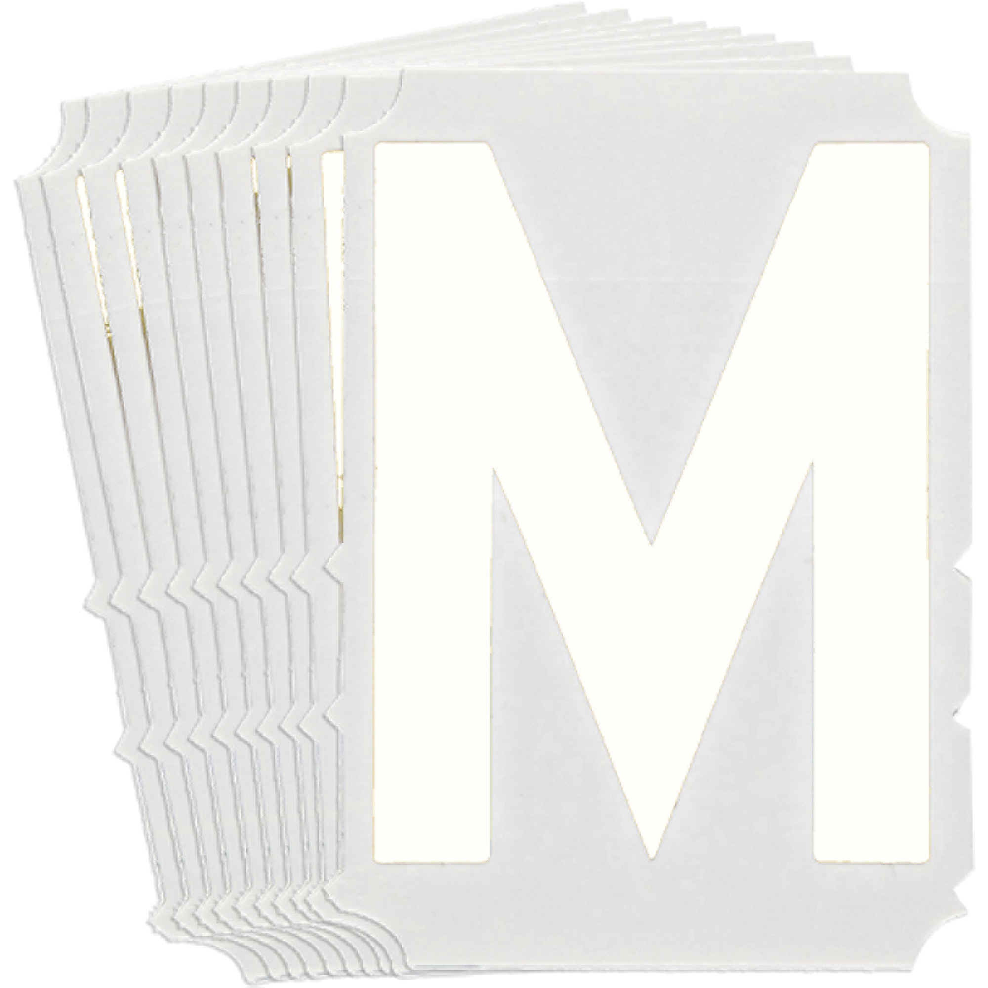 Étiquettes de lettres & chiffres gothiques individuels Quick-AlignMD, M, 6" h, Blanc