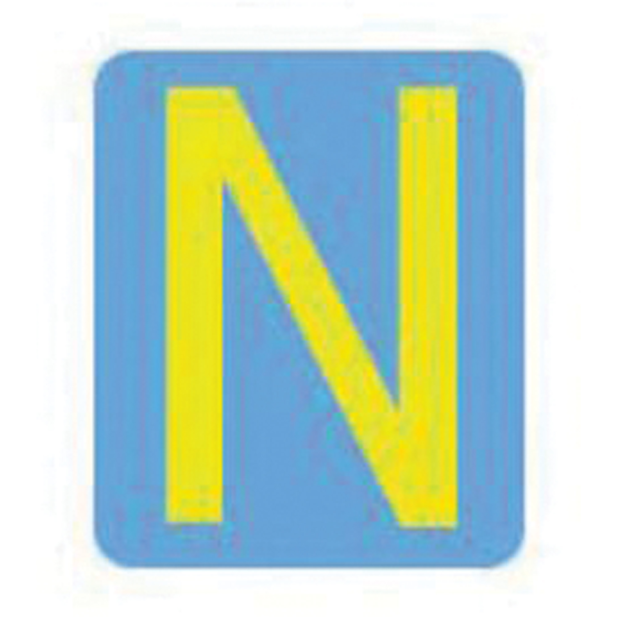 Étiquettes de lettres & chiffres gothiques individuels Quick-AlignMD, N, 2" h, Jaune