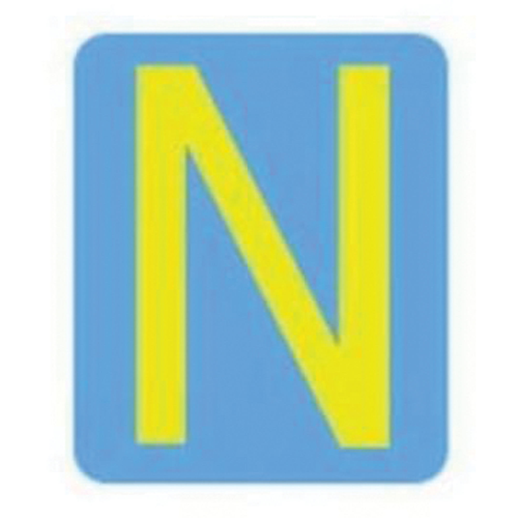 Étiquettes de lettres & chiffres gothiques individuels Quick-AlignMD, N, 4" h, Jaune