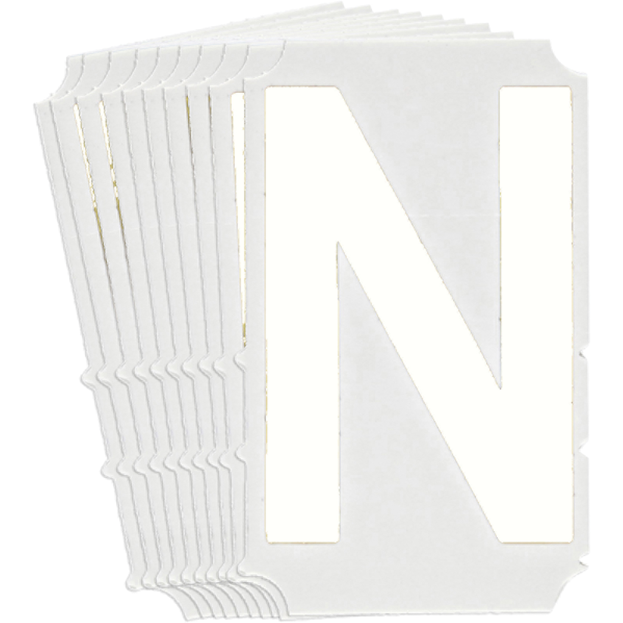 Étiquettes de lettres & chiffres gothiques individuels Quick-AlignMD, N, 6" h, Blanc