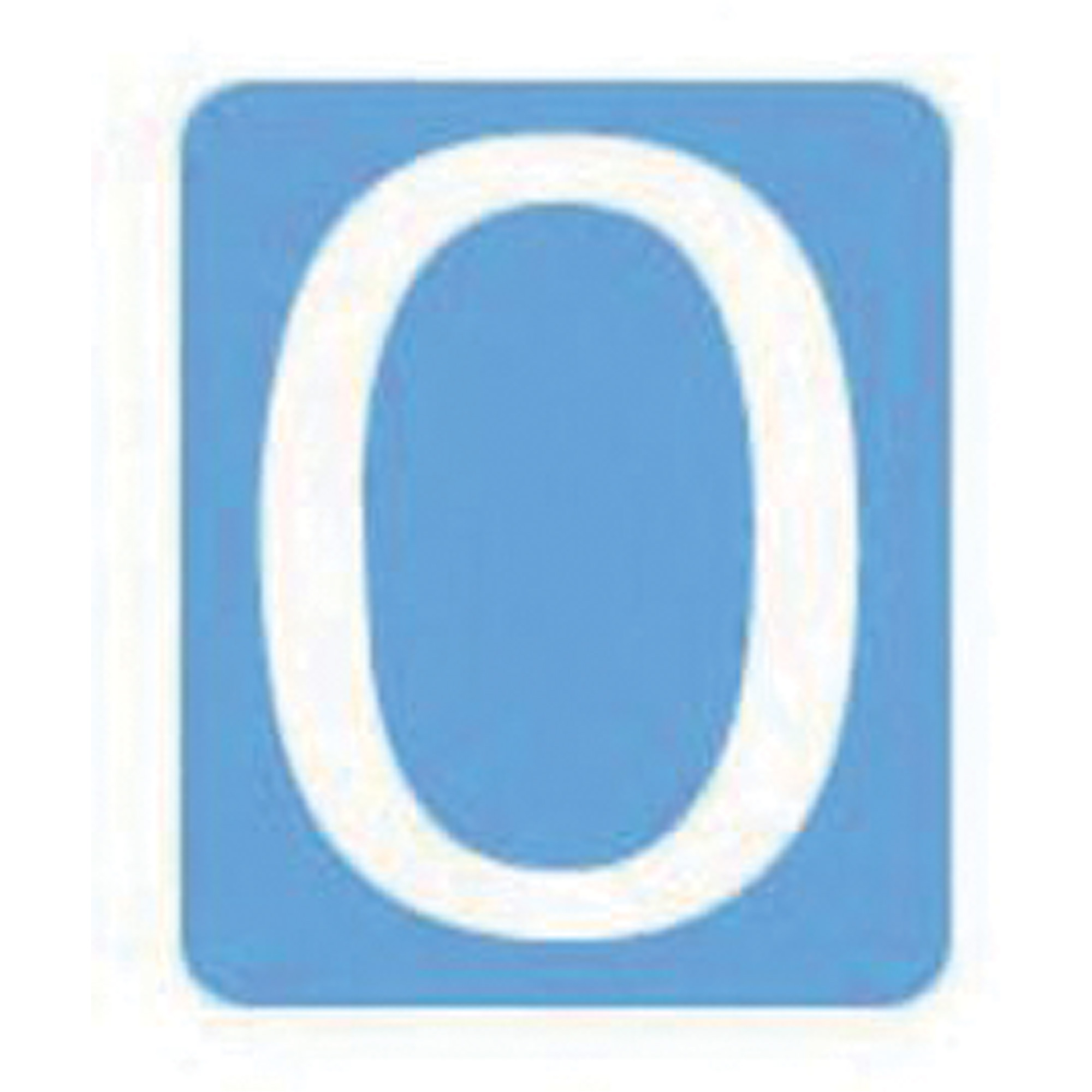 Étiquettes de lettres & chiffres gothiques individuels Quick-AlignMD, O, 3" h, Blanc