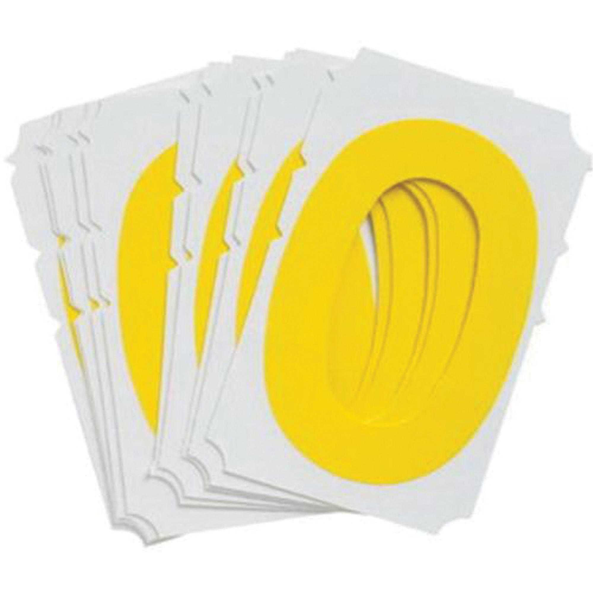 Étiquettes de lettres & chiffres gothiques individuels Quick-AlignMD, O, 3" h, Jaune