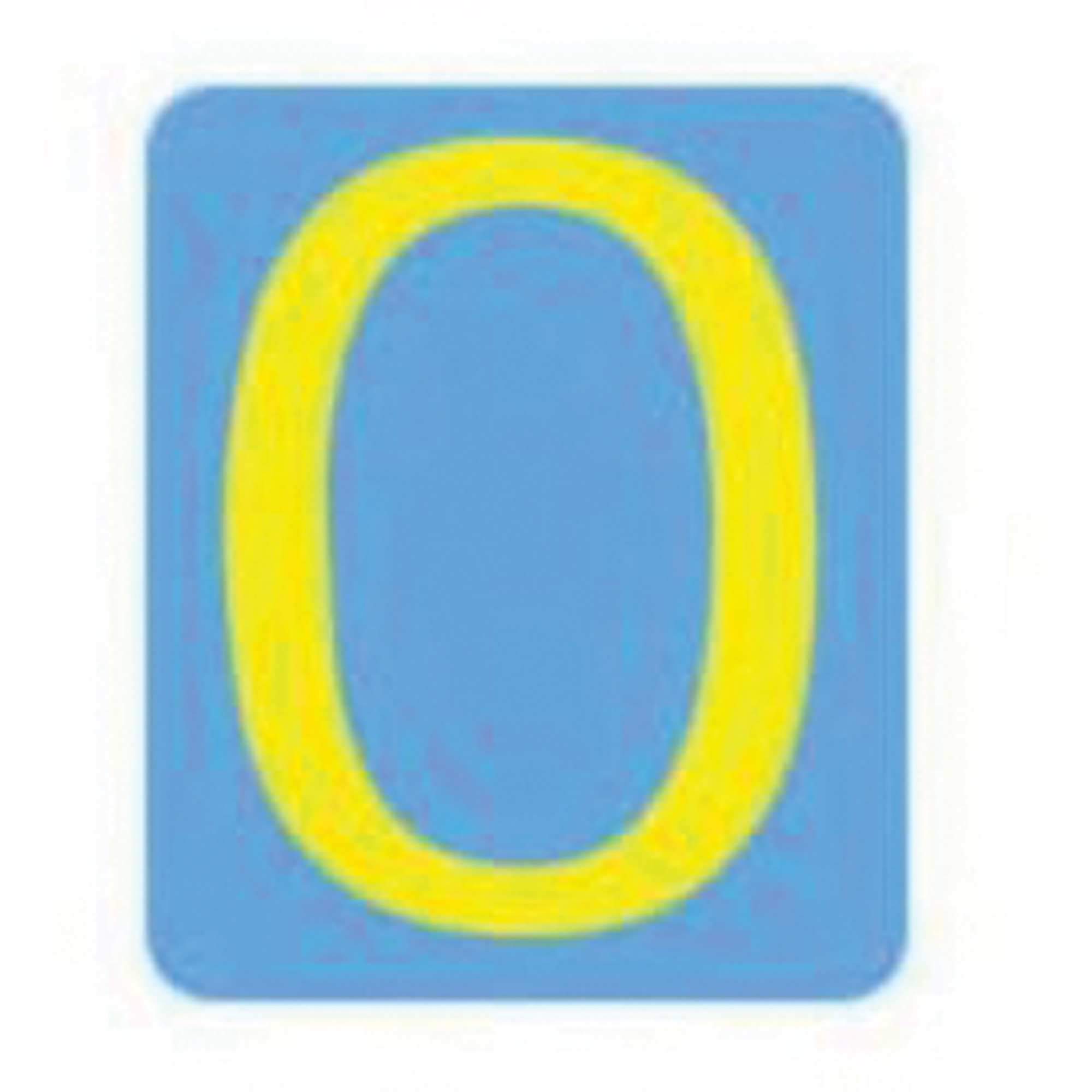 Étiquettes de lettres & chiffres gothiques individuels Quick-AlignMD, O, 4" h, Jaune