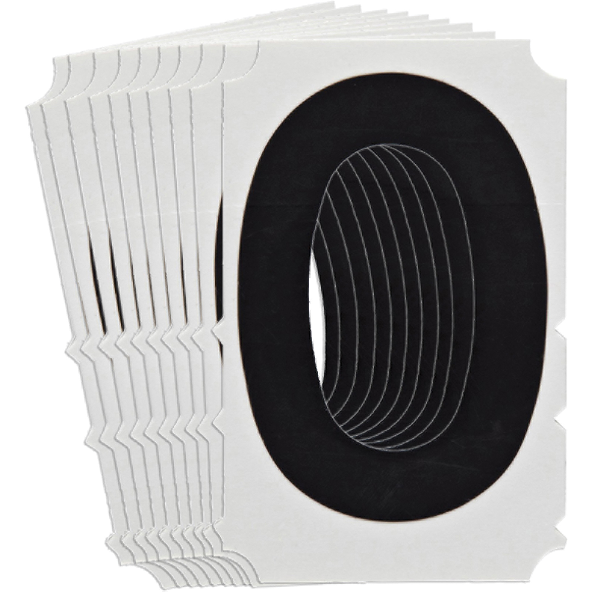 Étiquettes de lettres & chiffres gothiques individuels Quick-AlignMD, O, 6" h, Noir