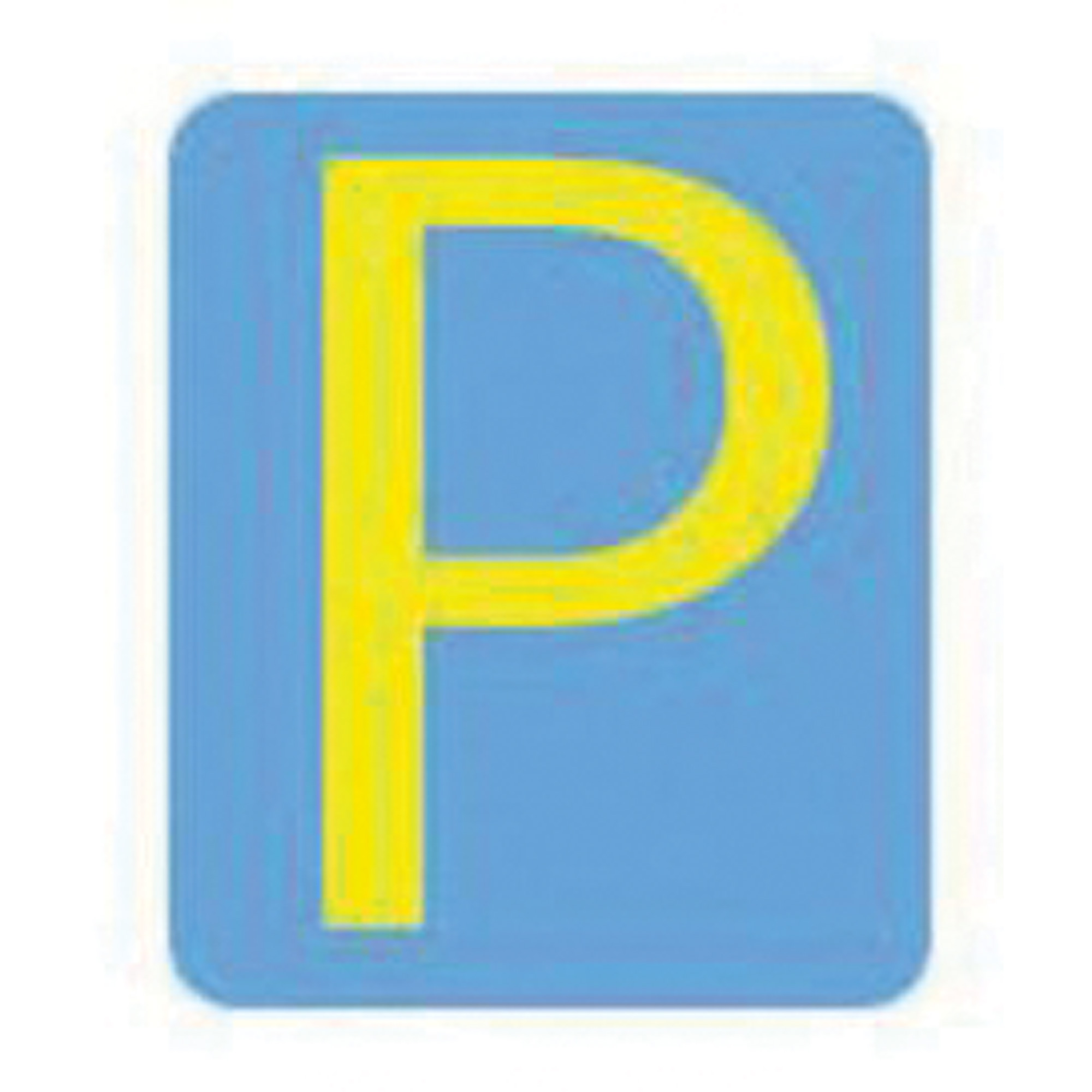 Étiquettes de lettres & chiffres gothiques individuels Quick-AlignMD, P, 2" h, Jaune