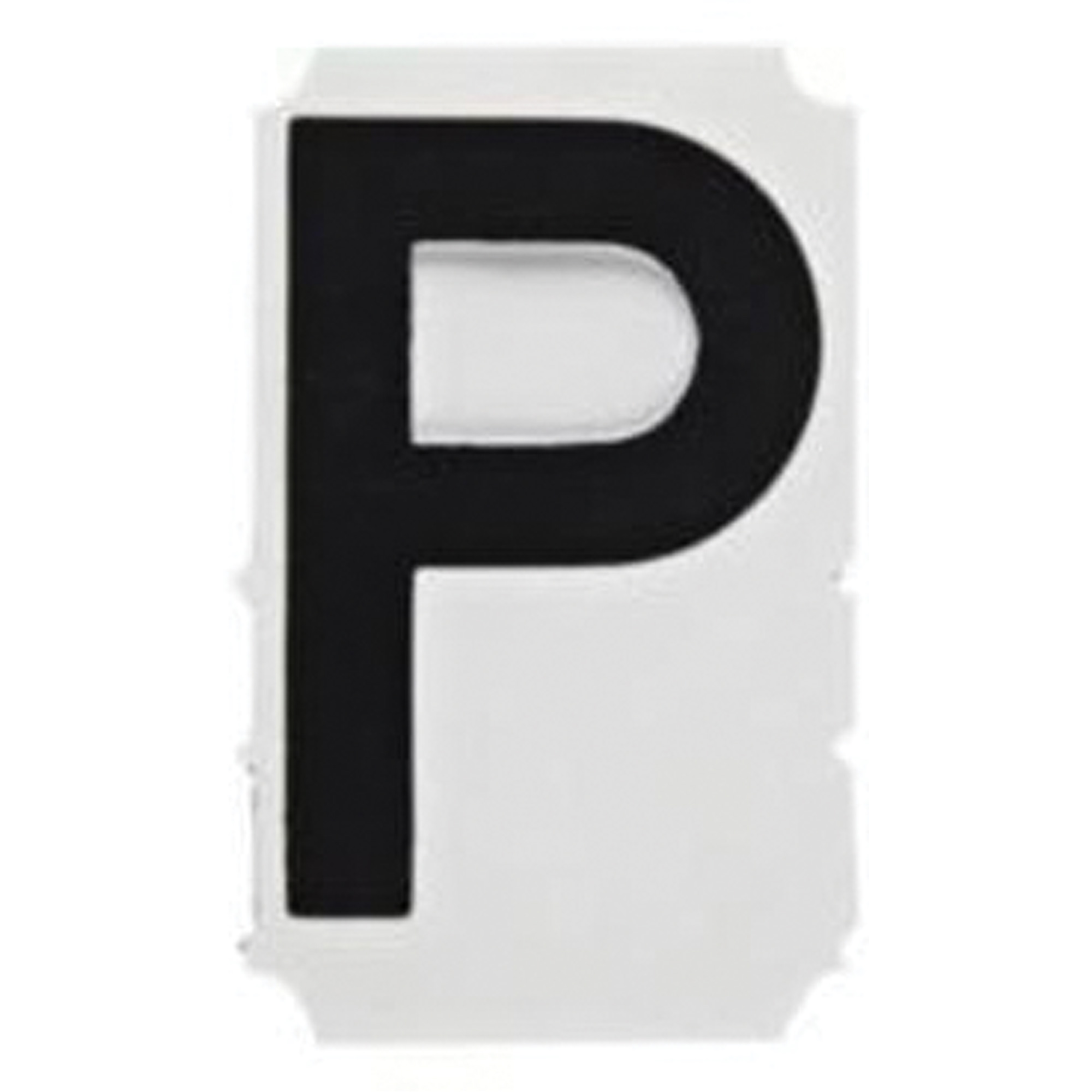 Étiquettes de lettres & chiffres gothiques individuels Quick-AlignMD, P, 2" h, Noir