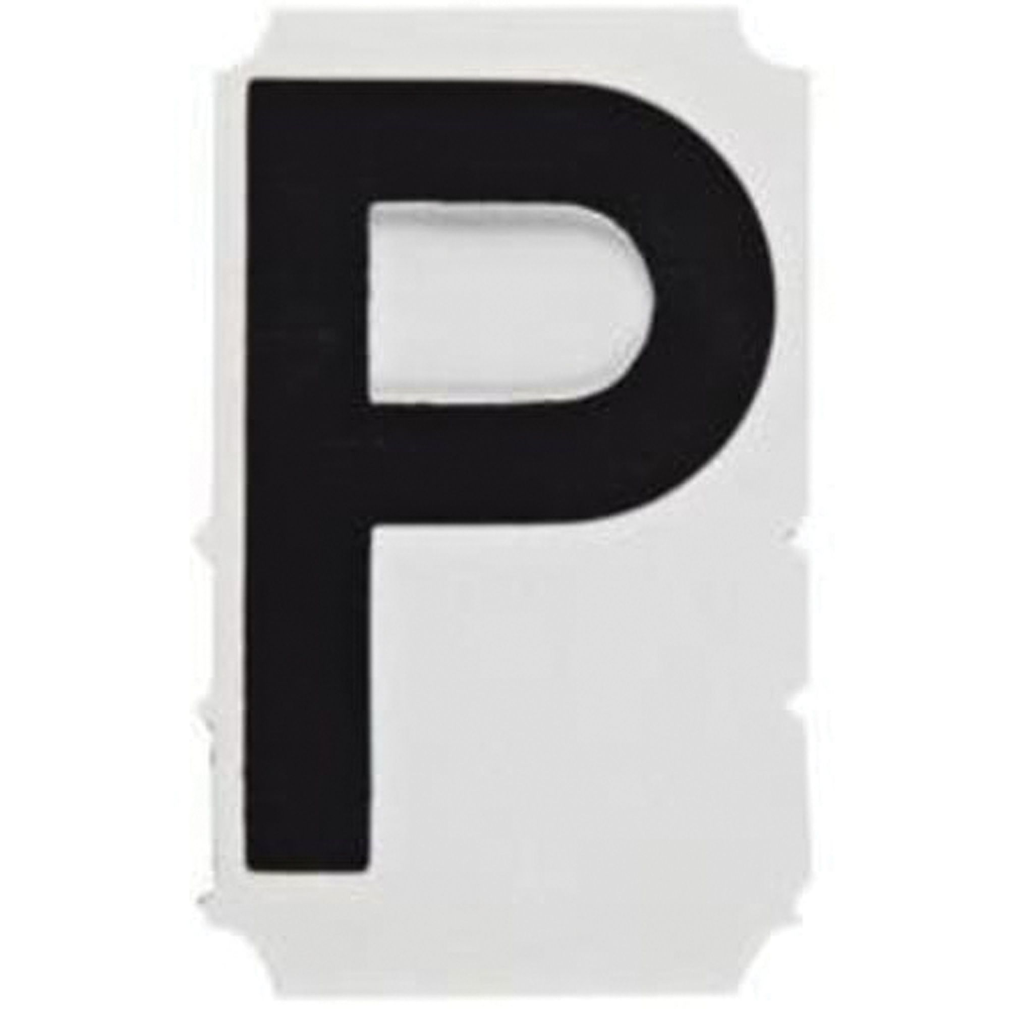 Étiquettes de lettres & chiffres gothiques individuels Quick-AlignMD, P, 3" h, Noir