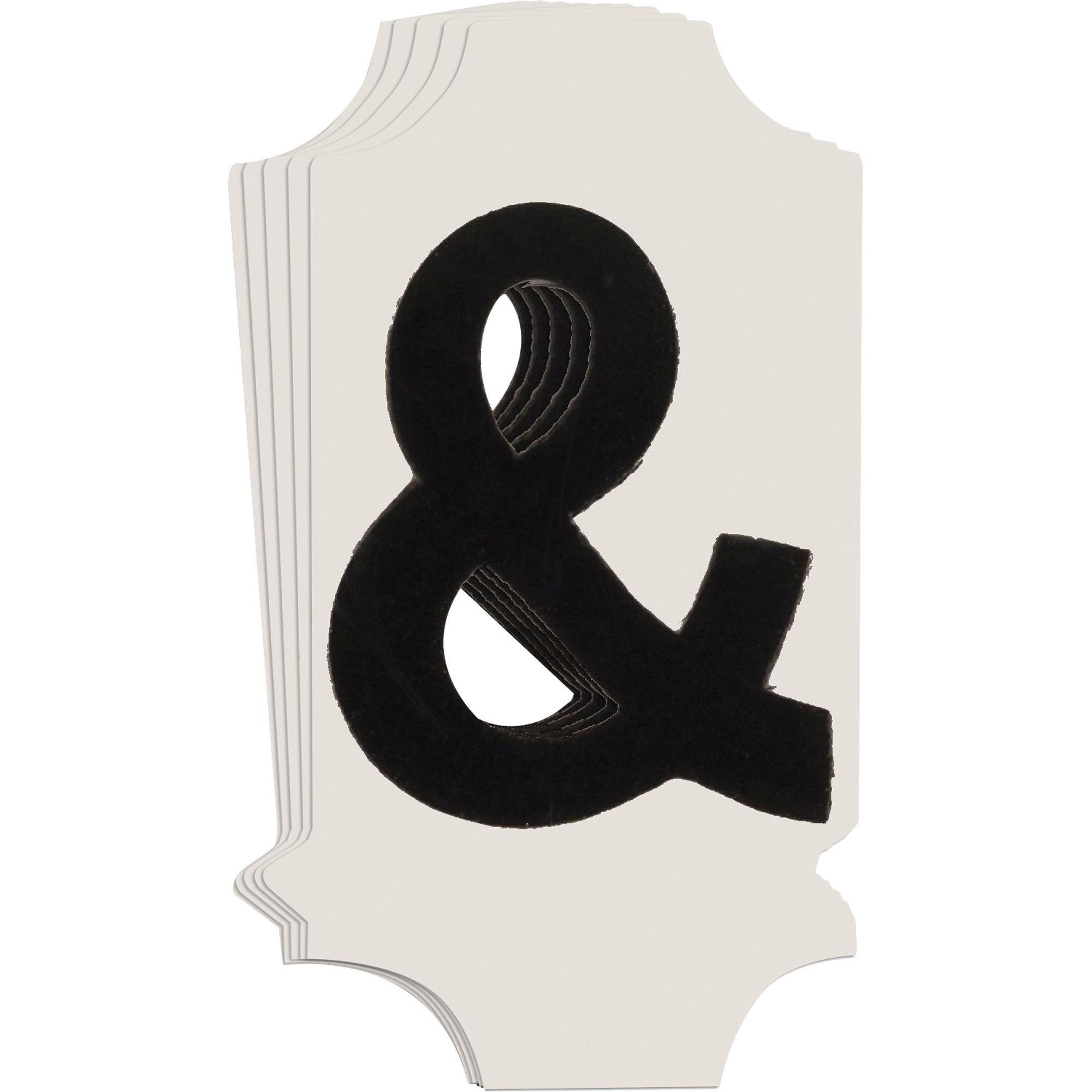 Étiquettes de lettres & chiffres gothiques individuels Quick-AlignMD, Perluète (&), 1" h, Noir