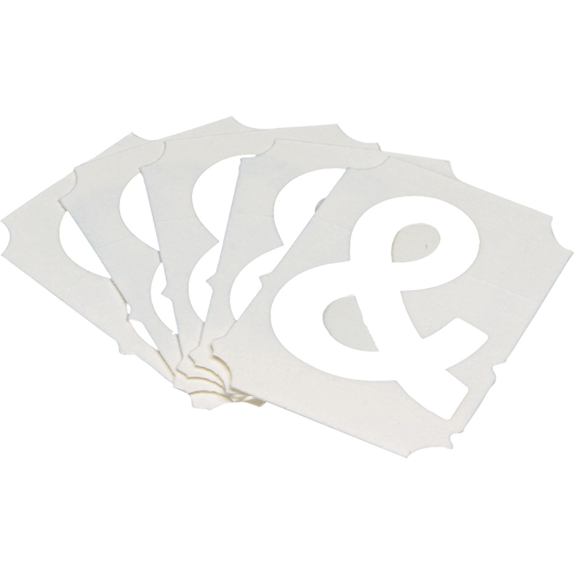 Étiquettes de lettres & chiffres gothiques individuels Quick-AlignMD, Perluète (&), 2" h, Blanc