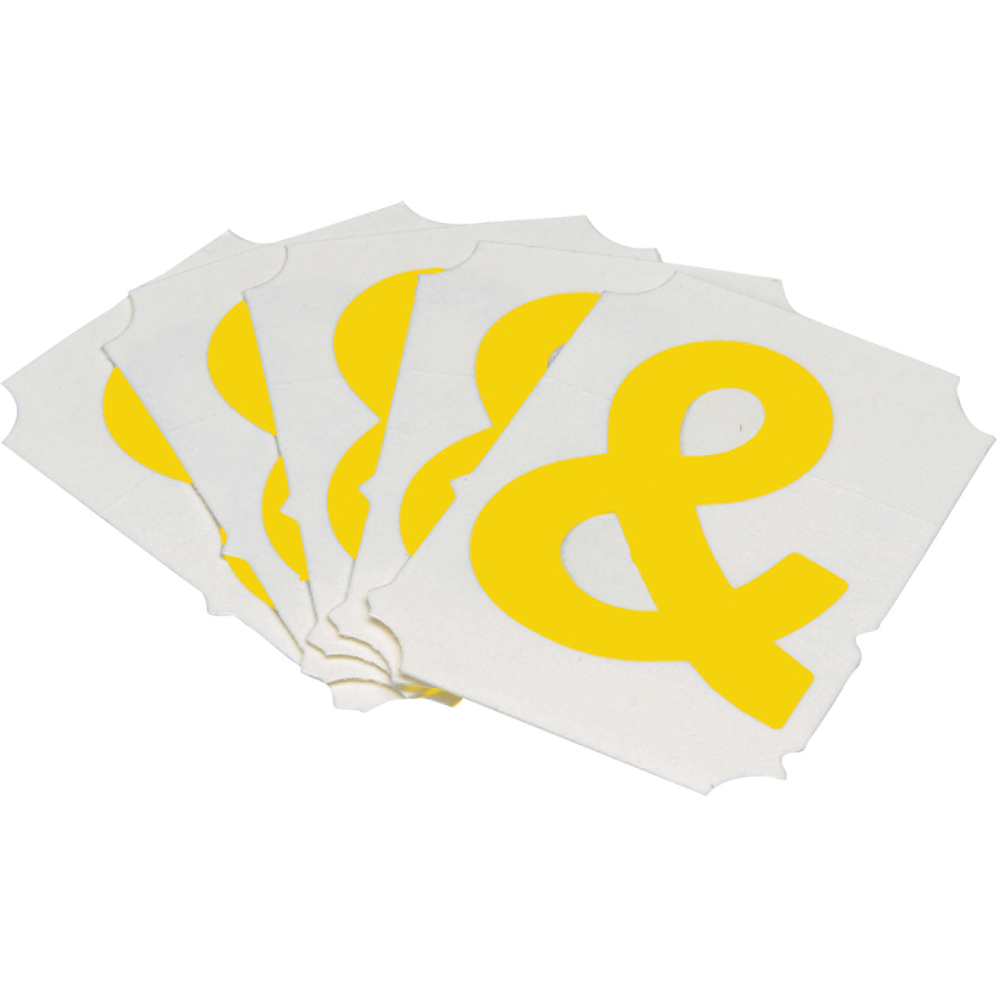 Étiquettes de lettres & chiffres gothiques individuels Quick-AlignMD, Perluète (&), 2" h, Jaune