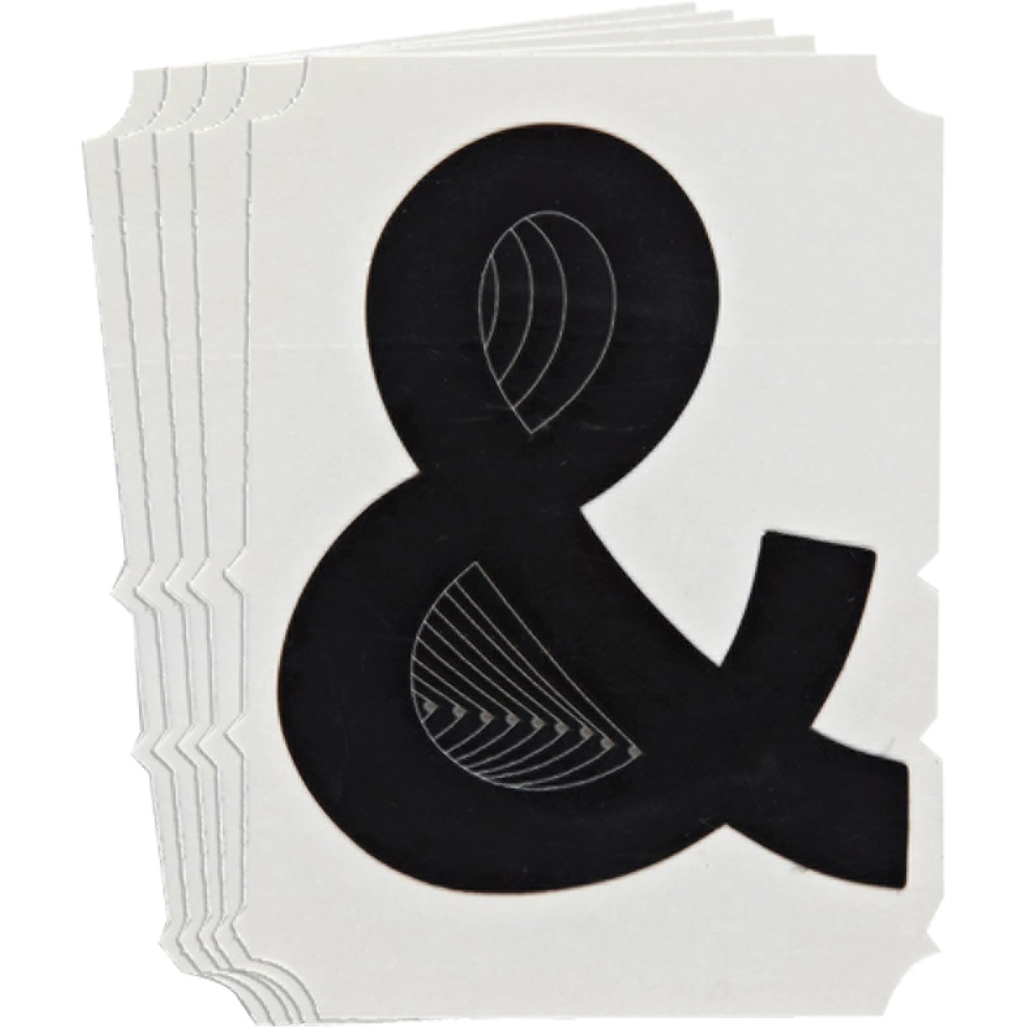 Étiquettes de lettres & chiffres gothiques individuels Quick-AlignMD, Perluète (&), 4" h, Noir