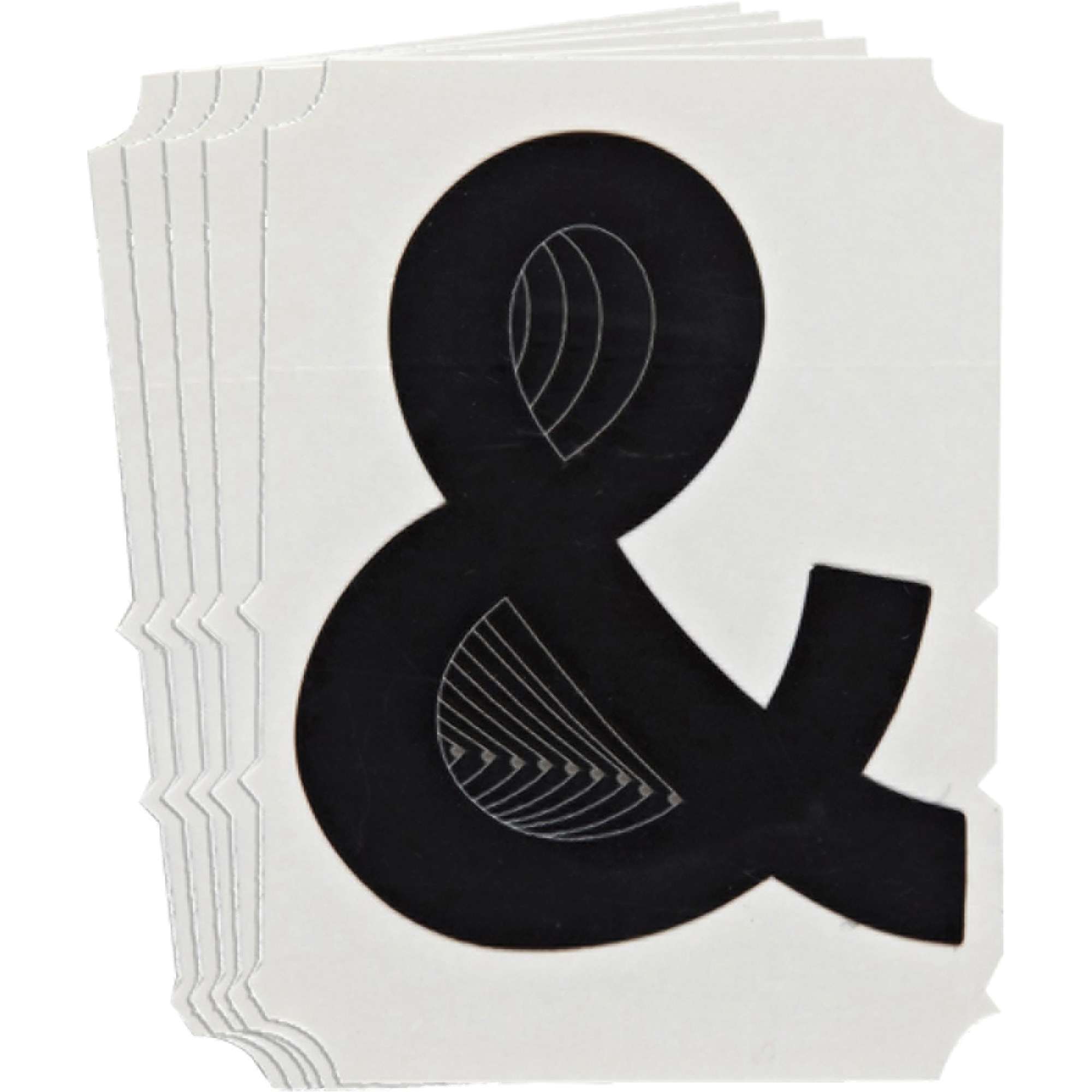 Étiquettes de lettres & chiffres gothiques individuels Quick-AlignMD, Perluète (&), 6" h, Noir