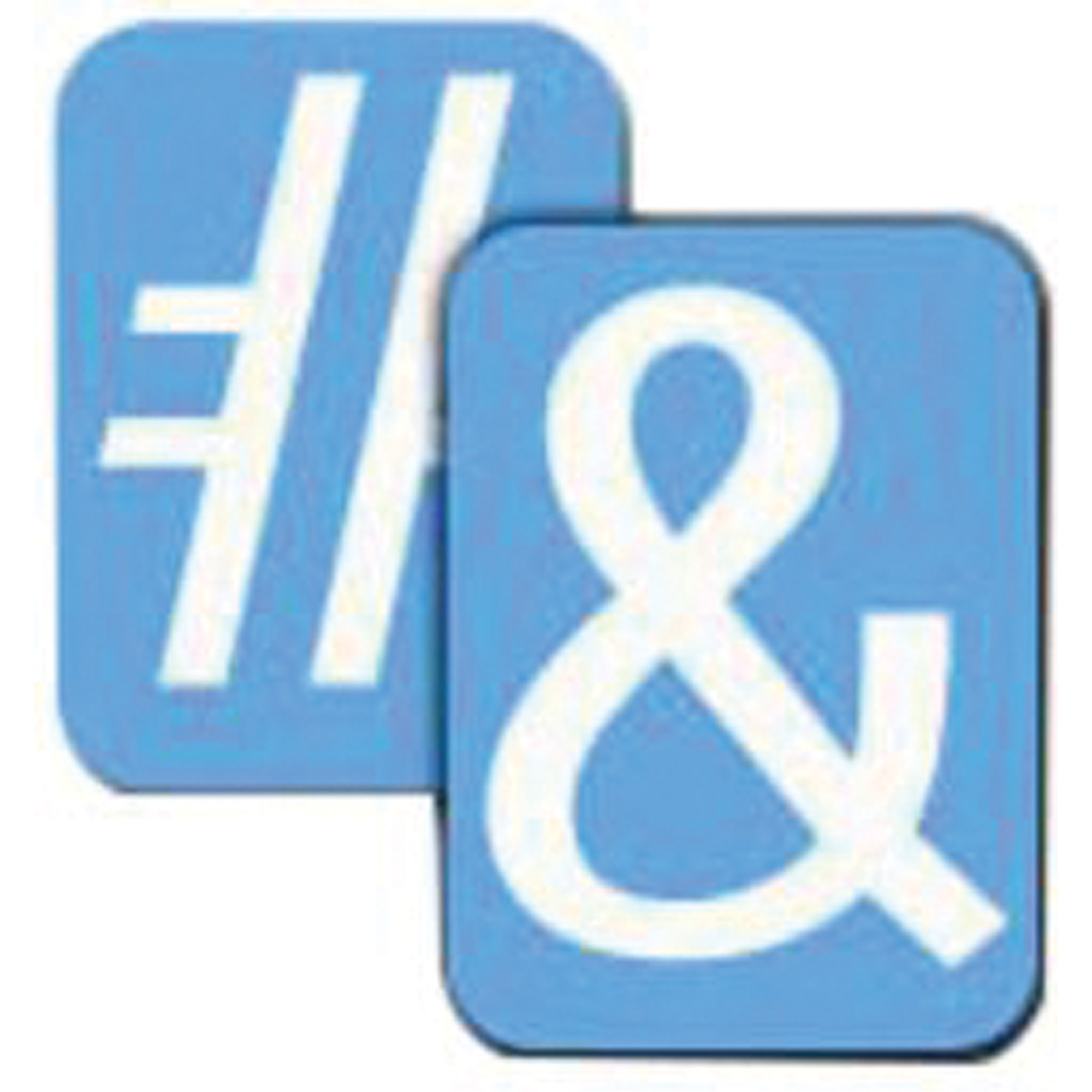 Étiquettes de lettres & chiffres gothiques individuels Quick-AlignMD, Ponctuation assortie, 2" h, Blanc
