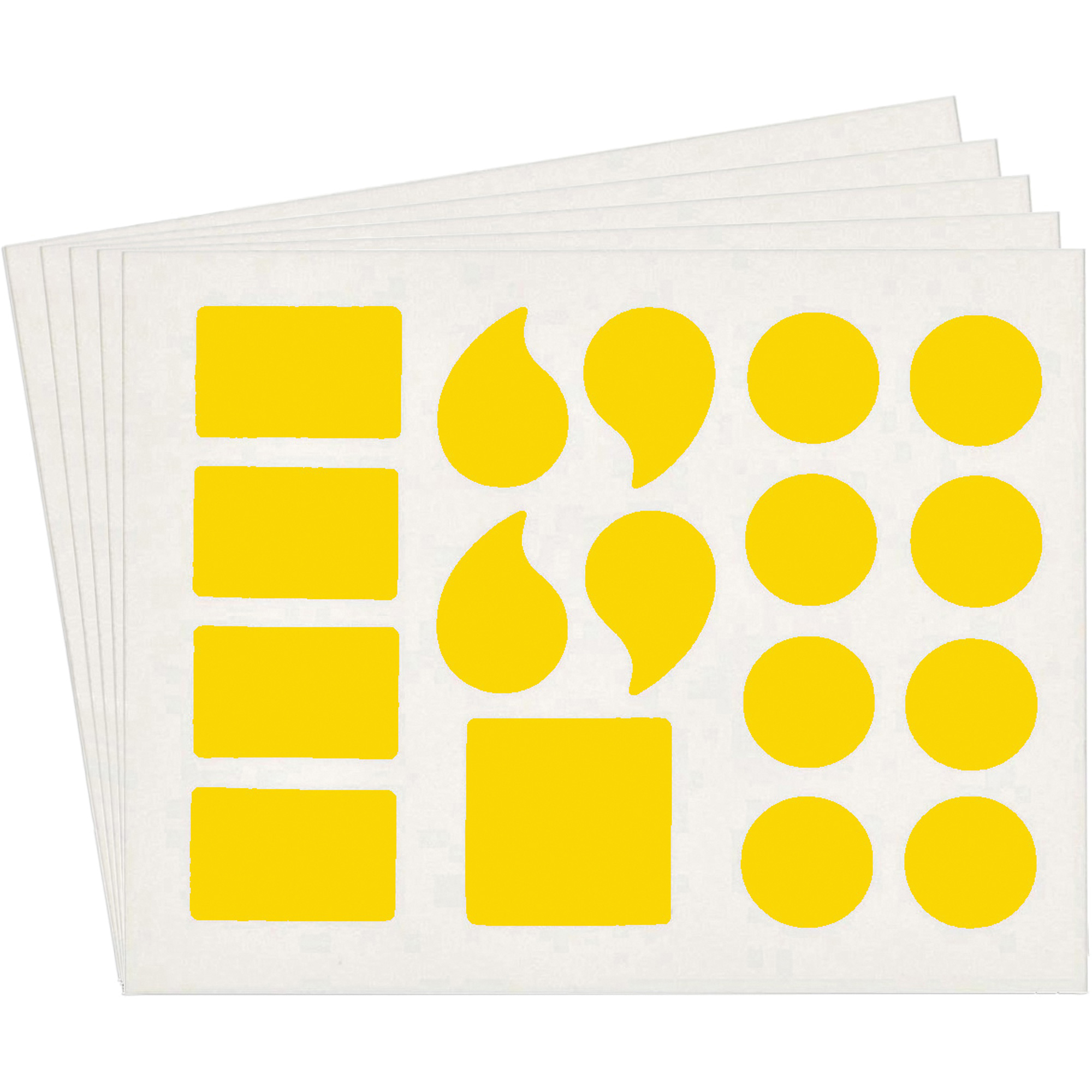 Étiquettes de lettres & chiffres gothiques individuels Quick-AlignMD, Ponctuation assortie, 2" h, Jaune