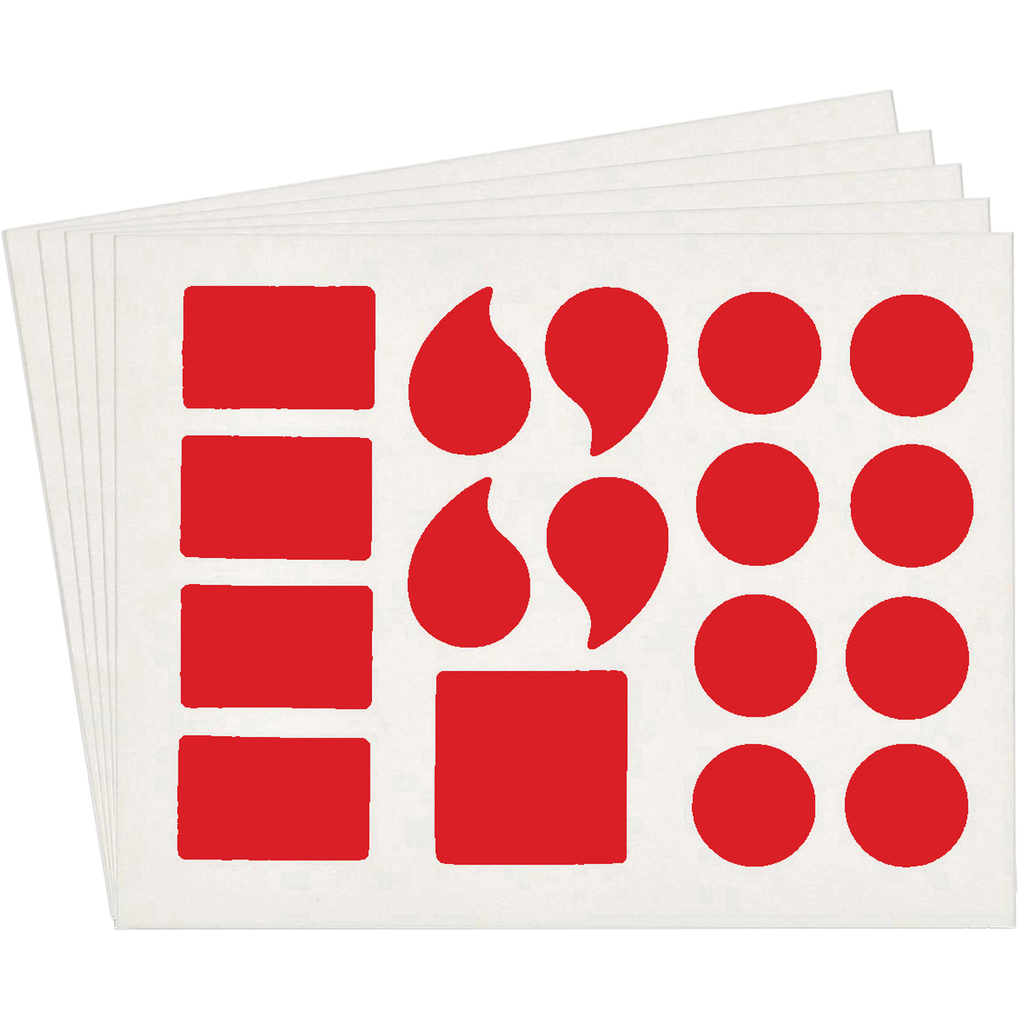 Étiquettes de lettres & chiffres gothiques individuels Quick-AlignMD, Ponctuation assortie, 3" h, Rouge