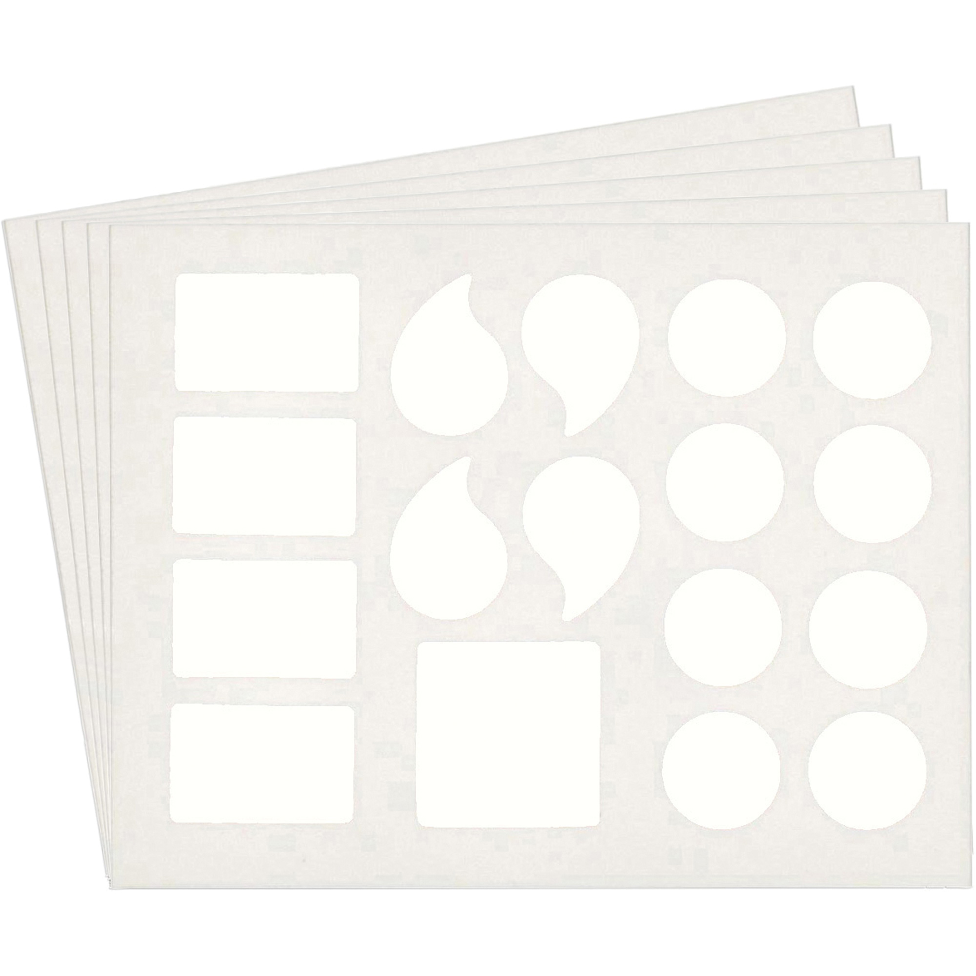 Étiquettes de lettres & chiffres gothiques individuels Quick-AlignMD, Ponctuation assortie, 6" h, Blanc