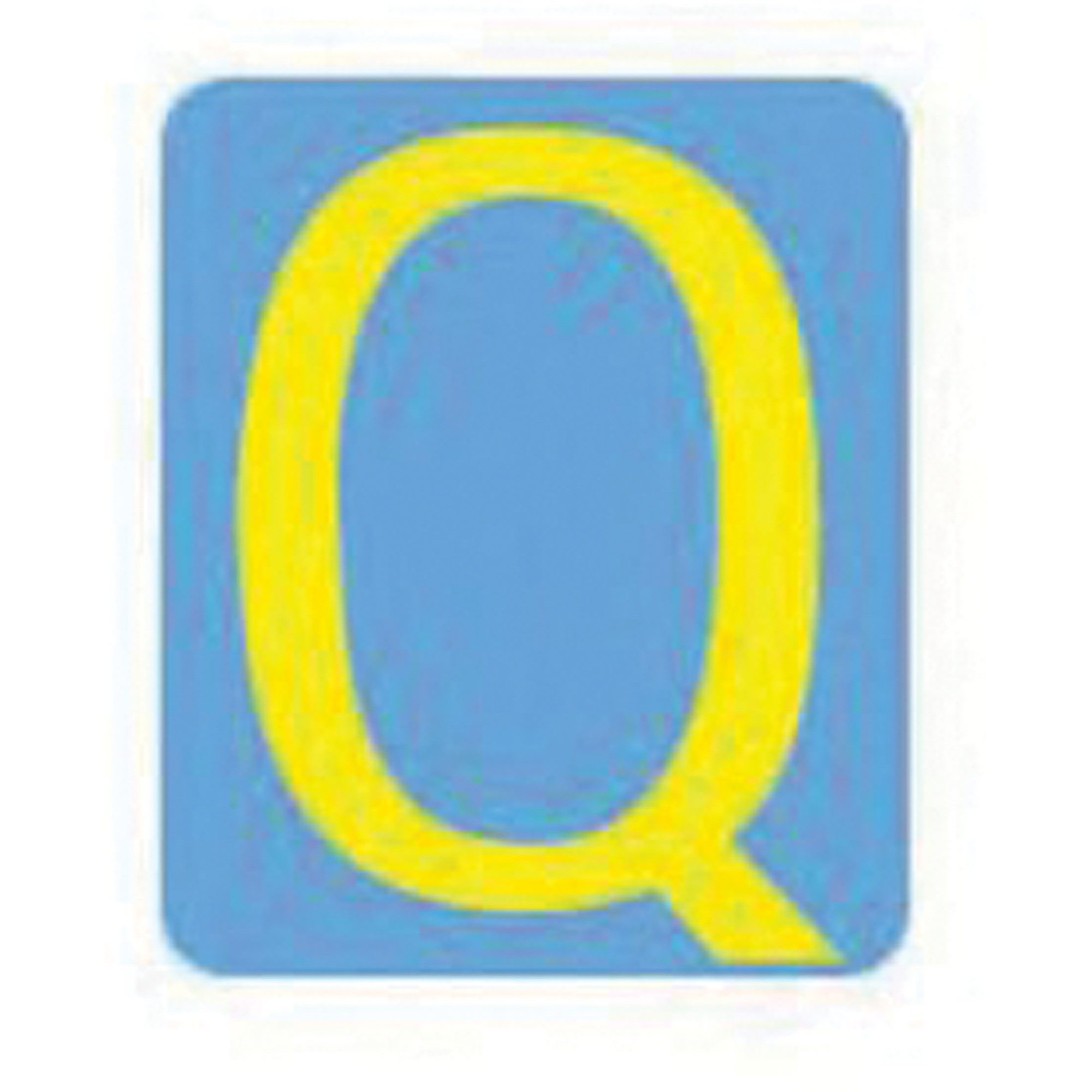 Étiquettes de lettres & chiffres gothiques individuels Quick-AlignMD, Q, 2" h, Jaune