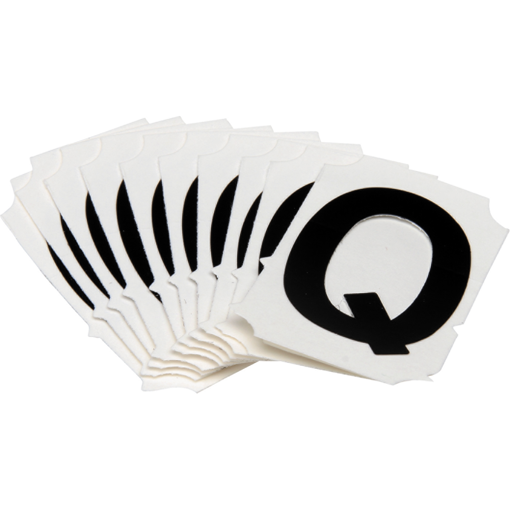 Étiquettes de lettres & chiffres gothiques individuels Quick-AlignMD, Q, 2" h, Noir