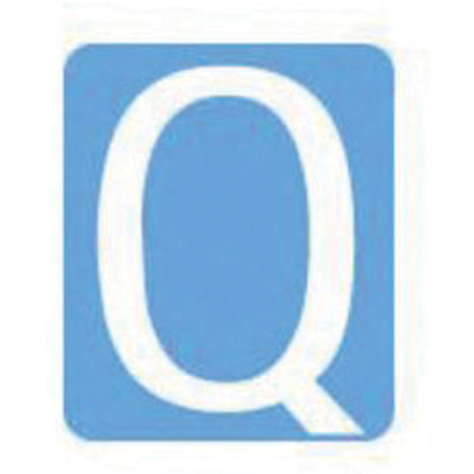 Étiquettes de lettres & chiffres gothiques individuels Quick-AlignMD, Q, 3" h, Blanc