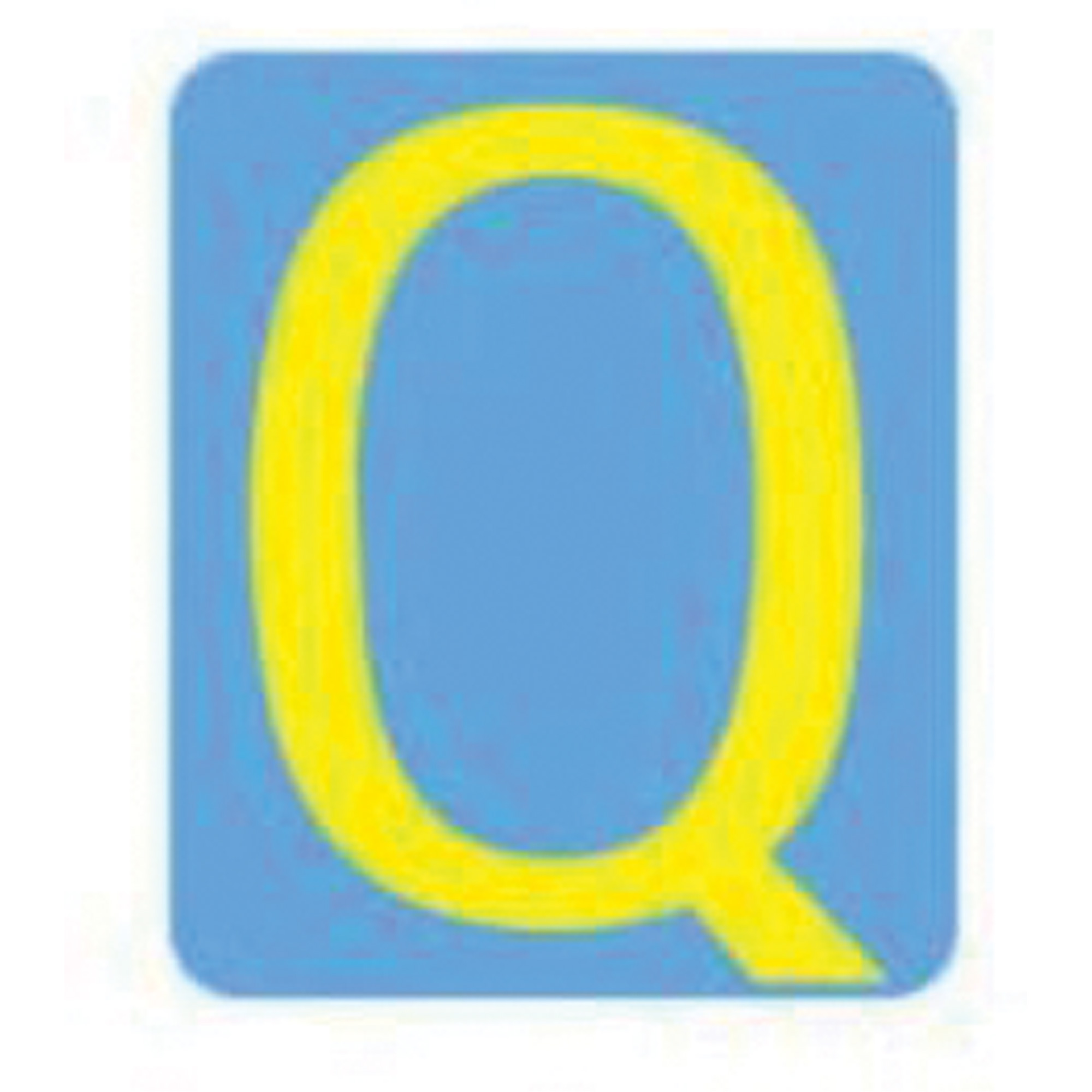 Étiquettes de lettres & chiffres gothiques individuels Quick-AlignMD, Q, 3" h, Jaune
