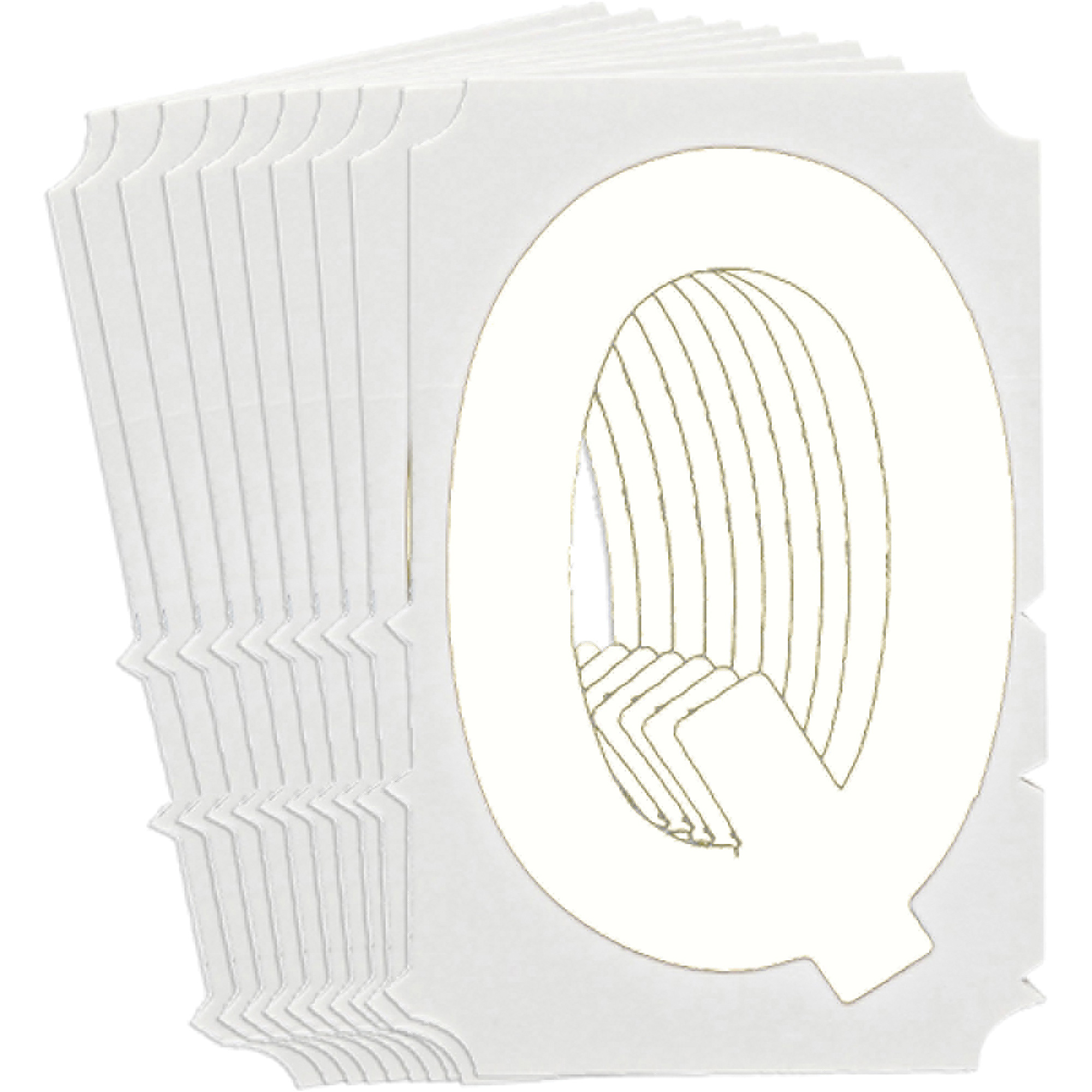 Étiquettes de lettres & chiffres gothiques individuels Quick-AlignMD, Q, 4" h, Blanc