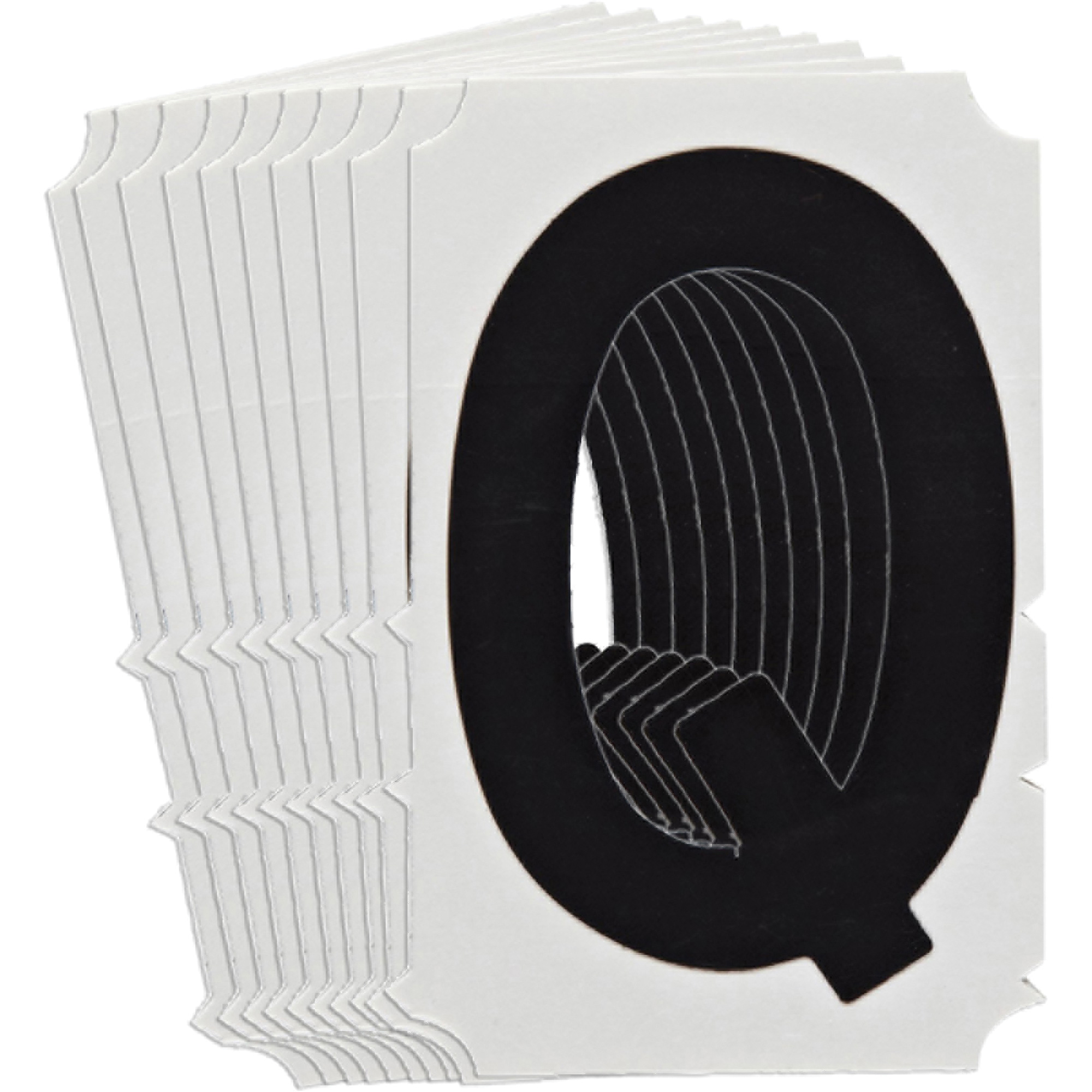 Étiquettes de lettres & chiffres gothiques individuels Quick-AlignMD, Q, 4" h, Noir