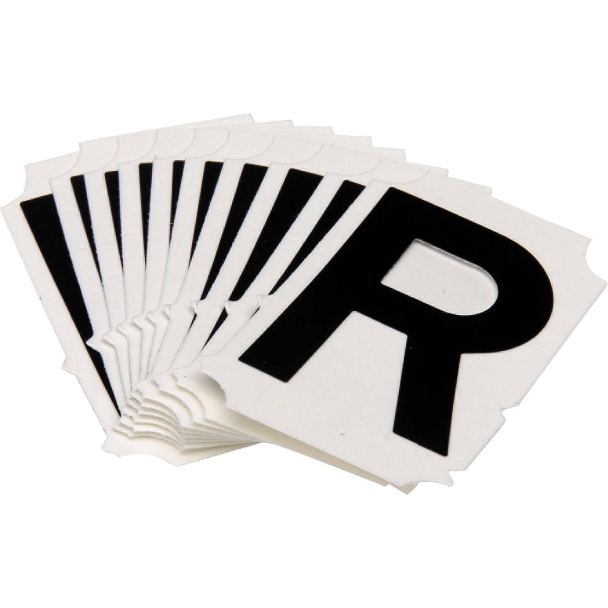 Étiquettes de lettres & chiffres gothiques individuels Quick-AlignMD, R, 2" h, Noir