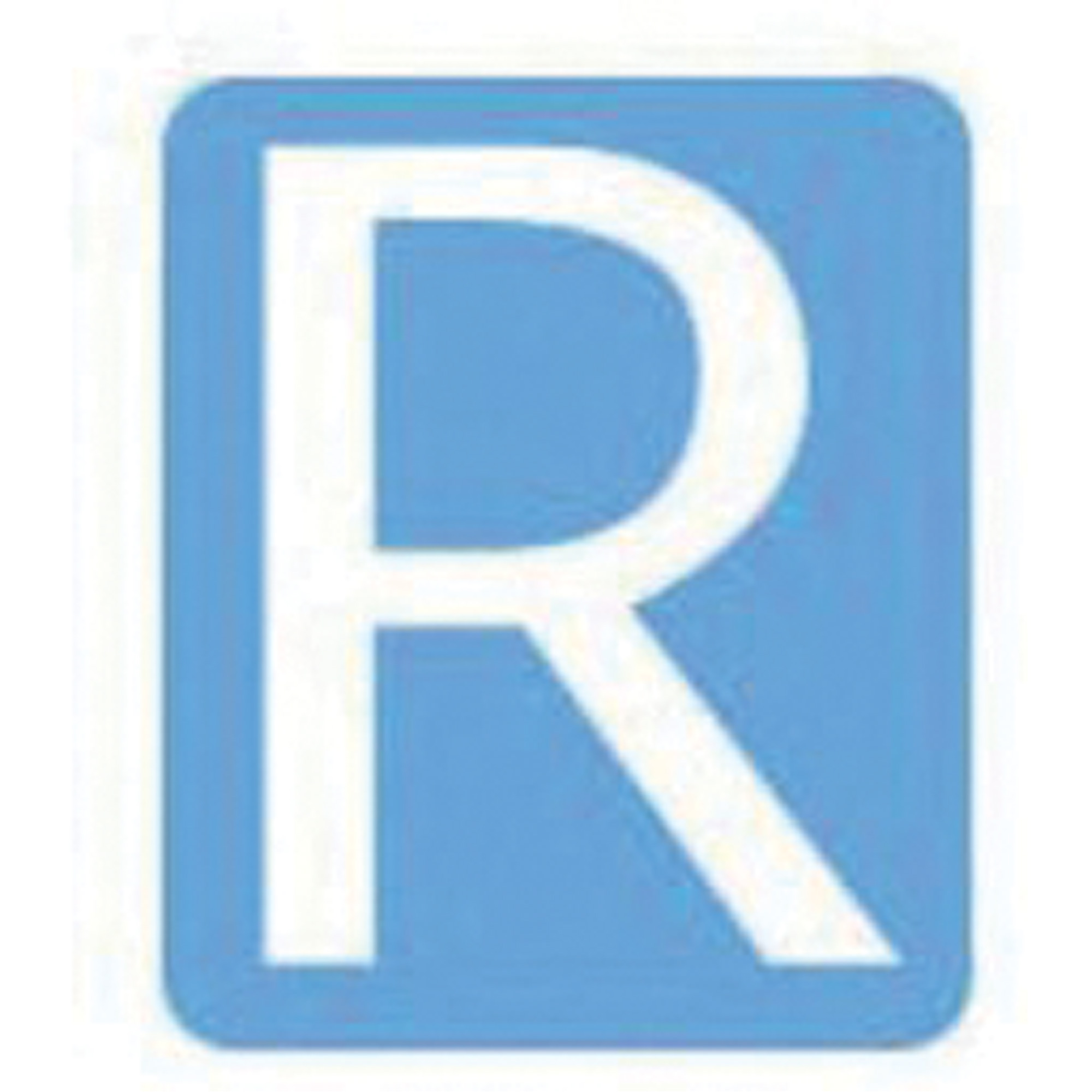 Étiquettes de lettres & chiffres gothiques individuels Quick-AlignMD, R, 3" h, Blanc