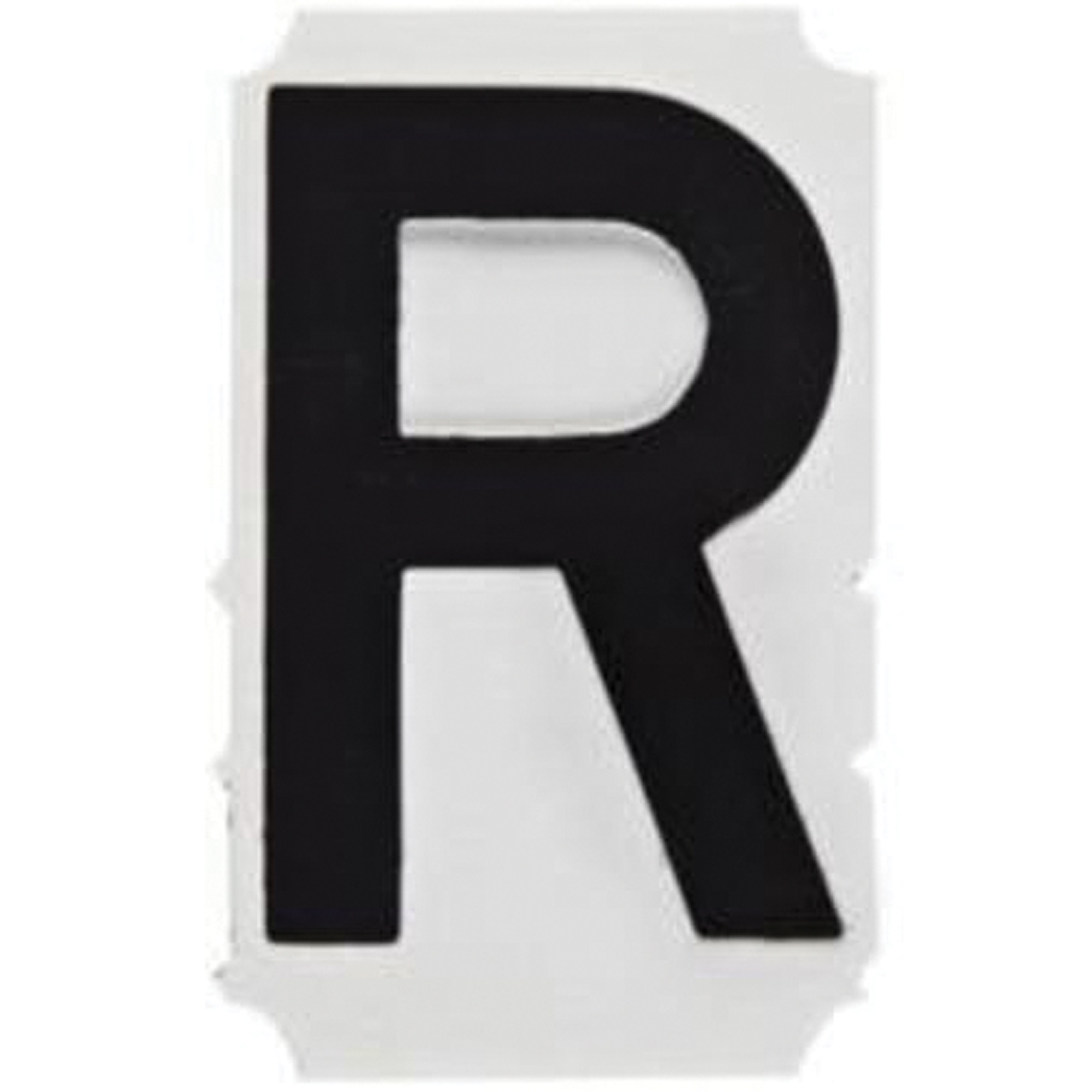 Étiquettes de lettres & chiffres gothiques individuels Quick-AlignMD, R, 3" h, Noir
