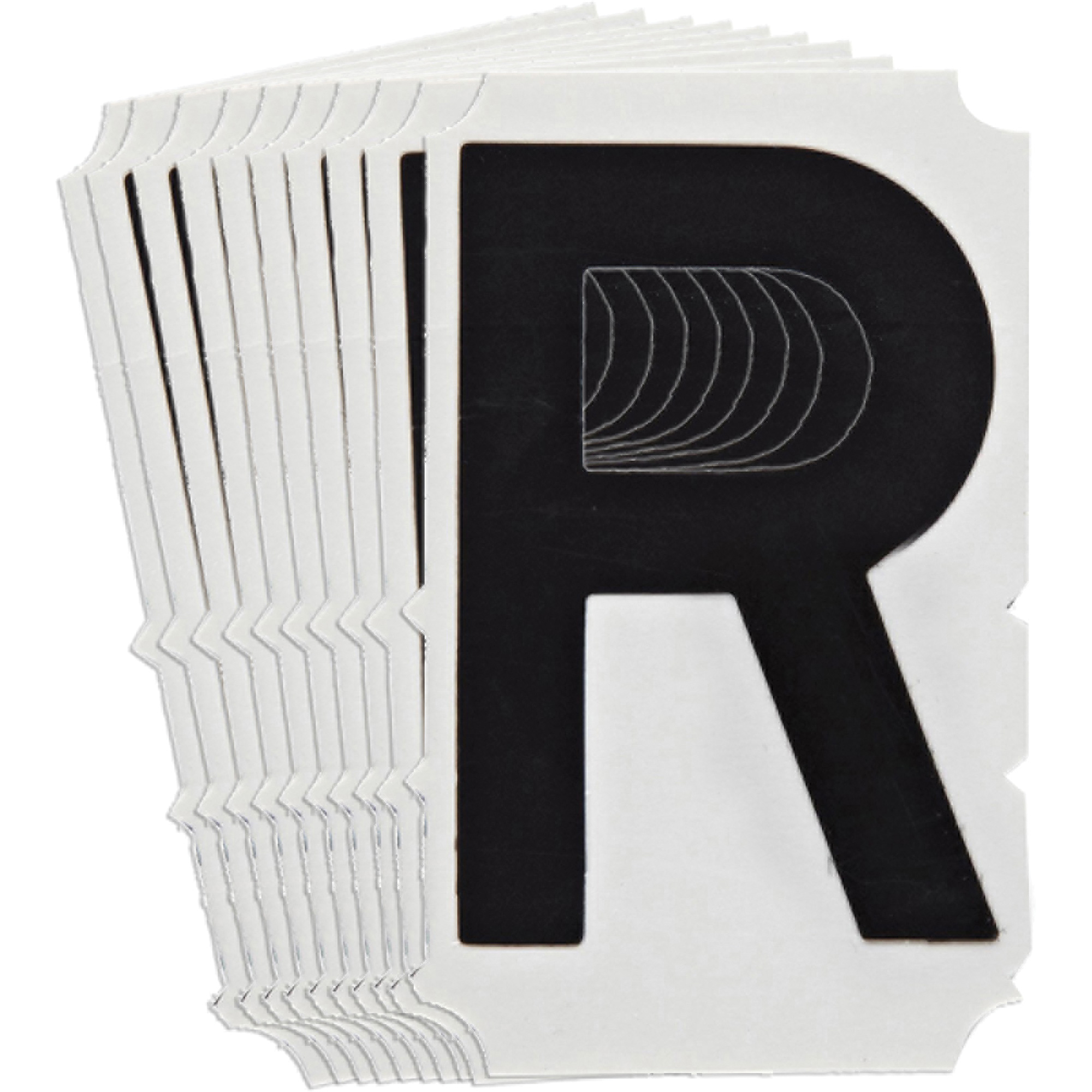 Étiquettes de lettres & chiffres gothiques individuels Quick-AlignMD, R, 6" h, Noir
