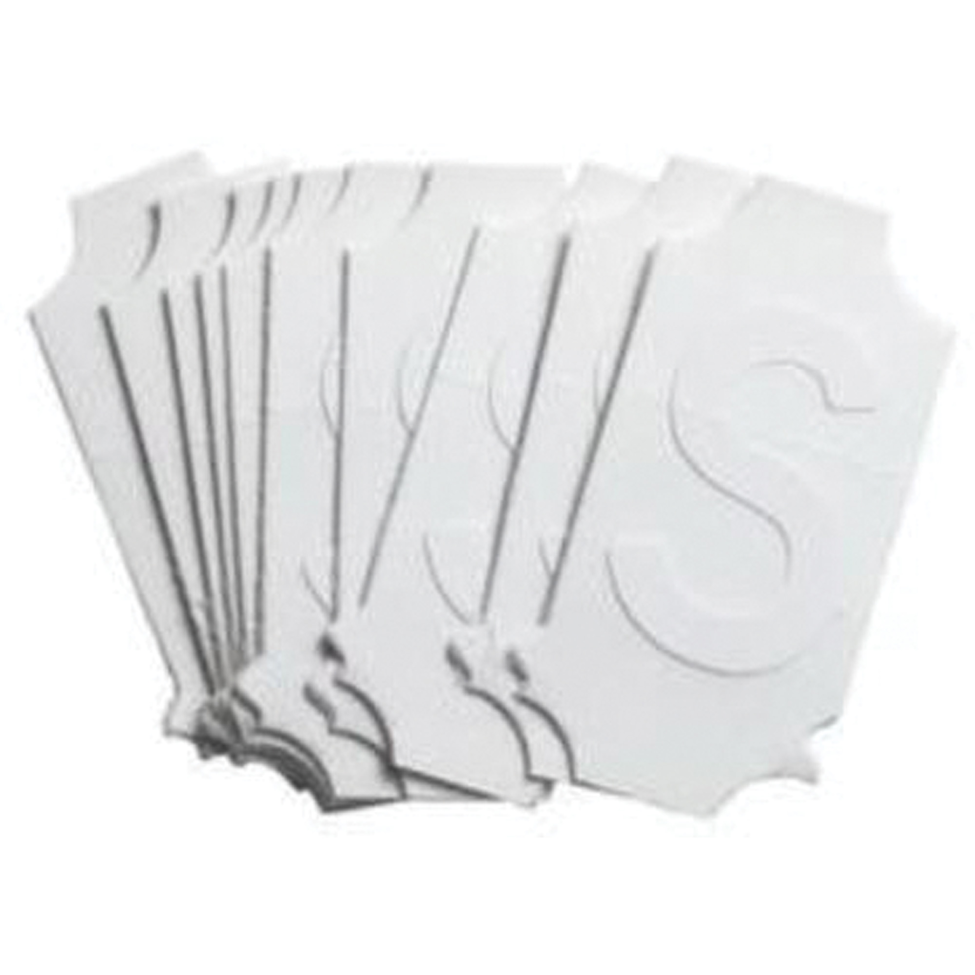 Étiquettes de lettres & chiffres gothiques individuels Quick-AlignMD, S, 2" h, Blanc