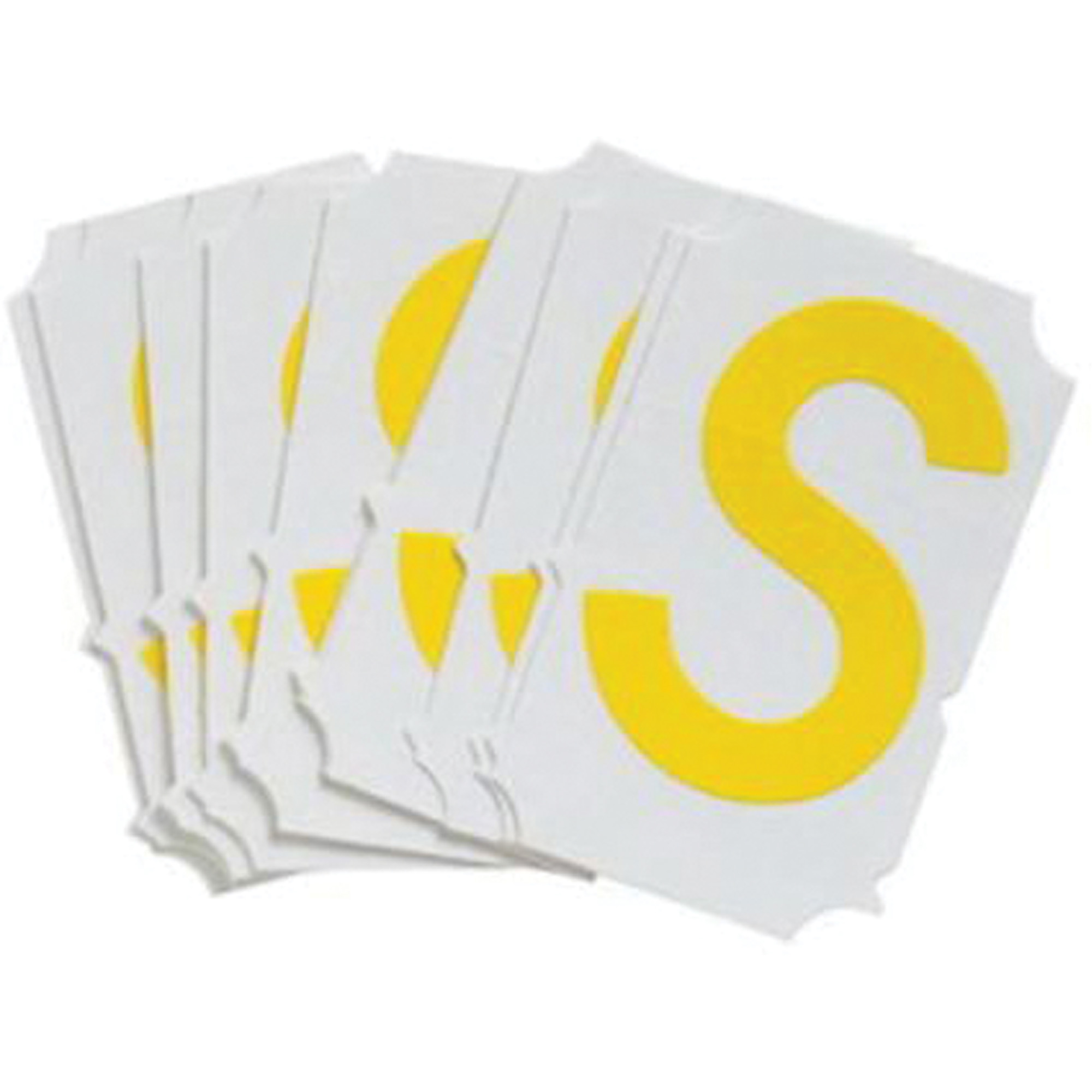 Étiquettes de lettres & chiffres gothiques individuels Quick-AlignMD, S, 2" h, Jaune
