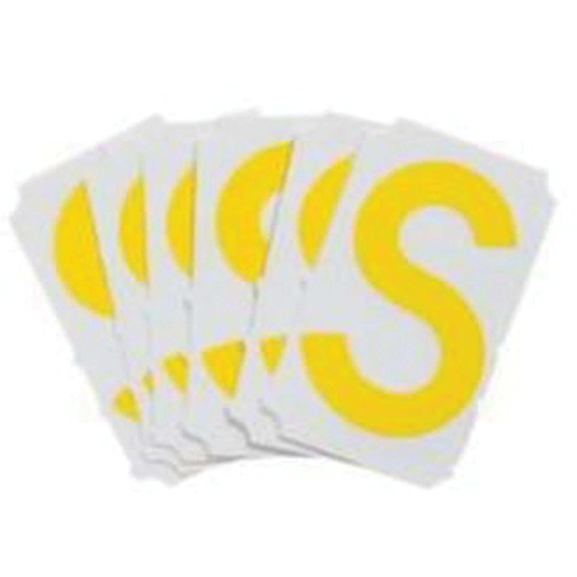 Étiquettes de lettres & chiffres gothiques individuels Quick-AlignMD, S, 3" h, Jaune