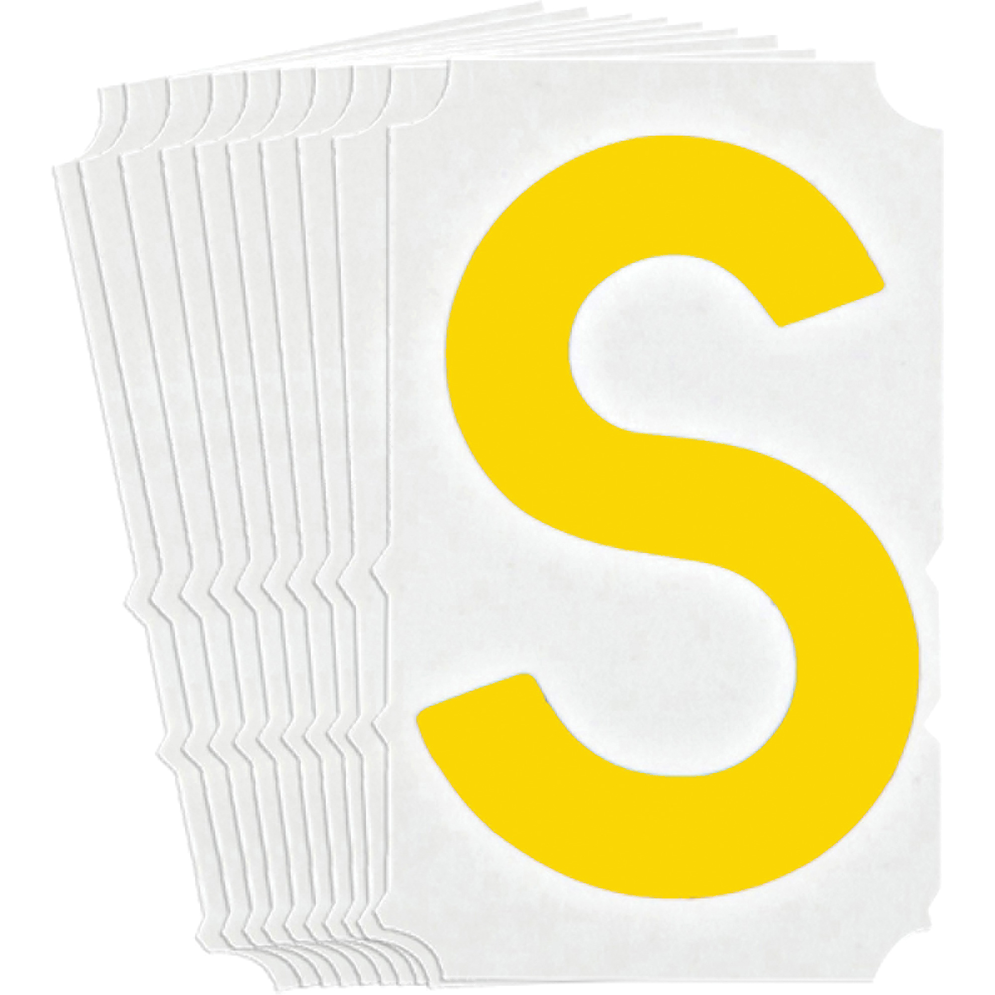 Étiquettes de lettres & chiffres gothiques individuels Quick-AlignMD, S, 4" h, Jaune