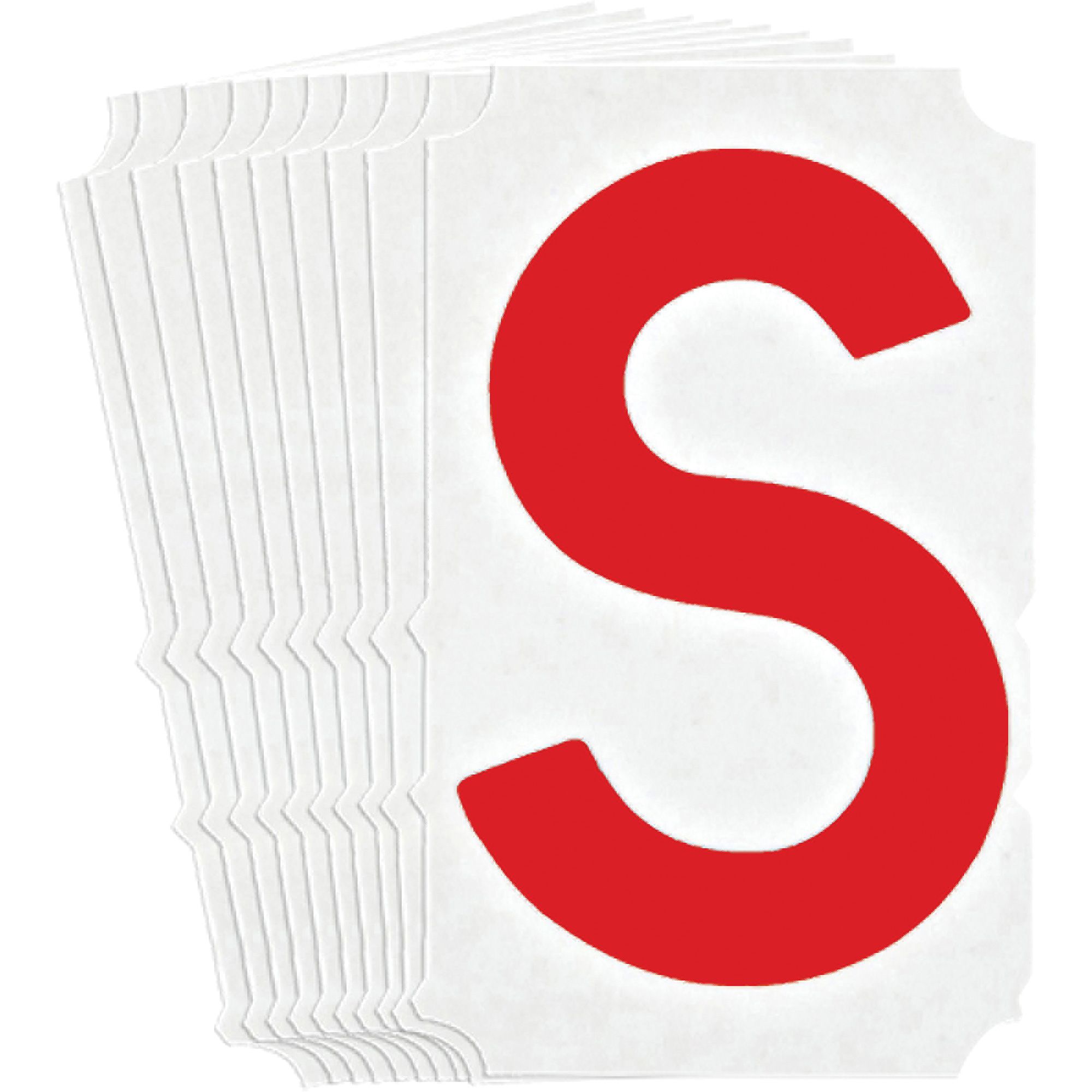 Étiquettes de lettres & chiffres gothiques individuels Quick-AlignMD, S, 4" h, Rouge