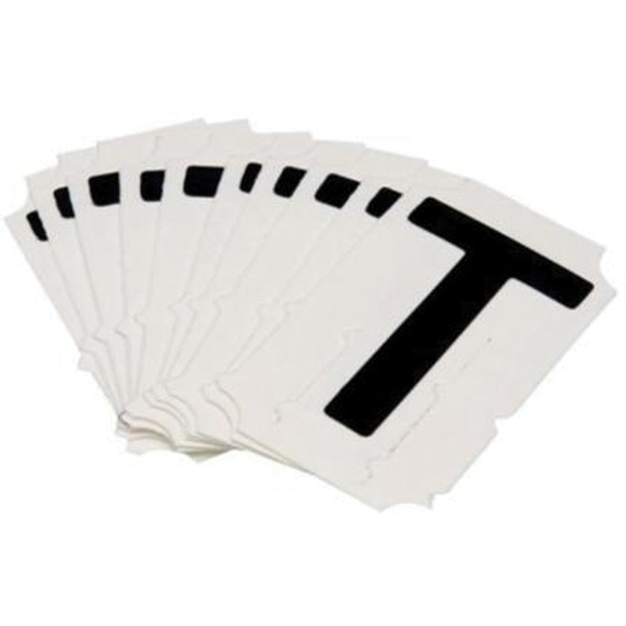Étiquettes de lettres & chiffres gothiques individuels Quick-AlignMD, T, 2" h, Noir