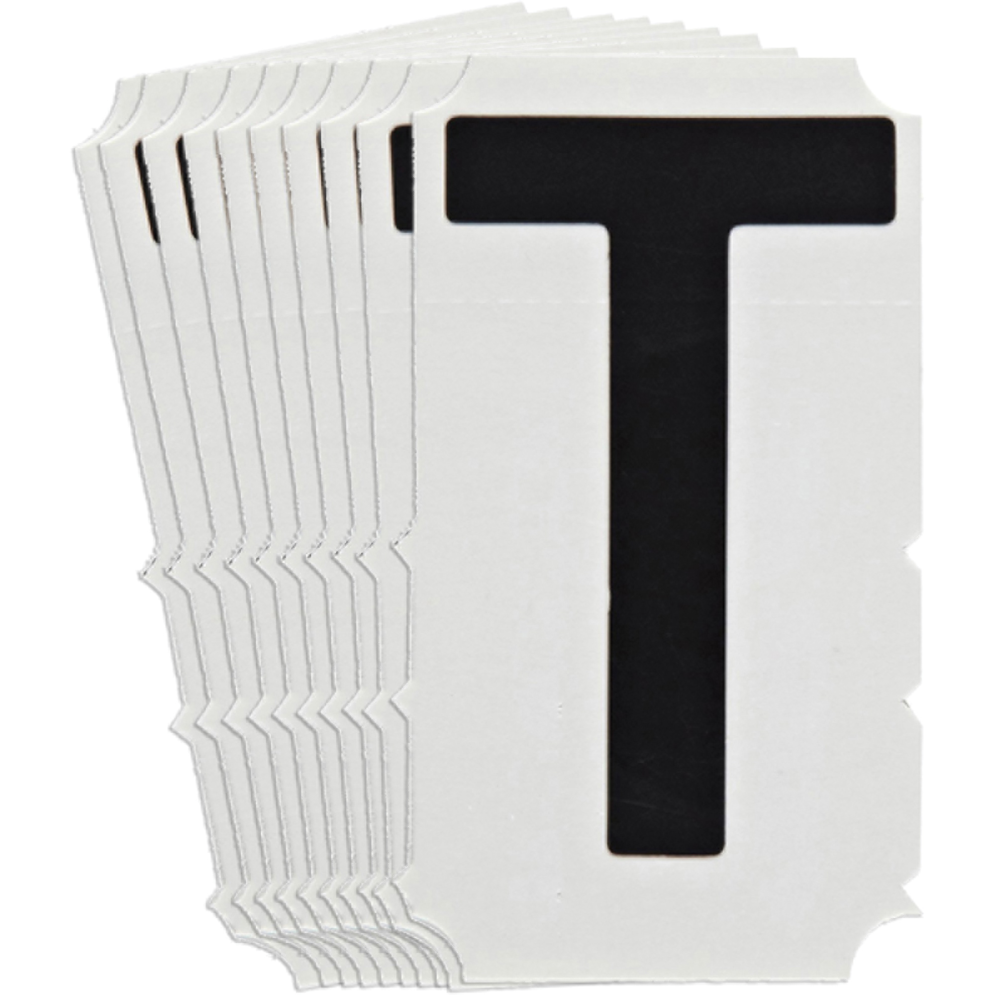 Étiquettes de lettres & chiffres gothiques individuels Quick-AlignMD, T, 3" h, Noir