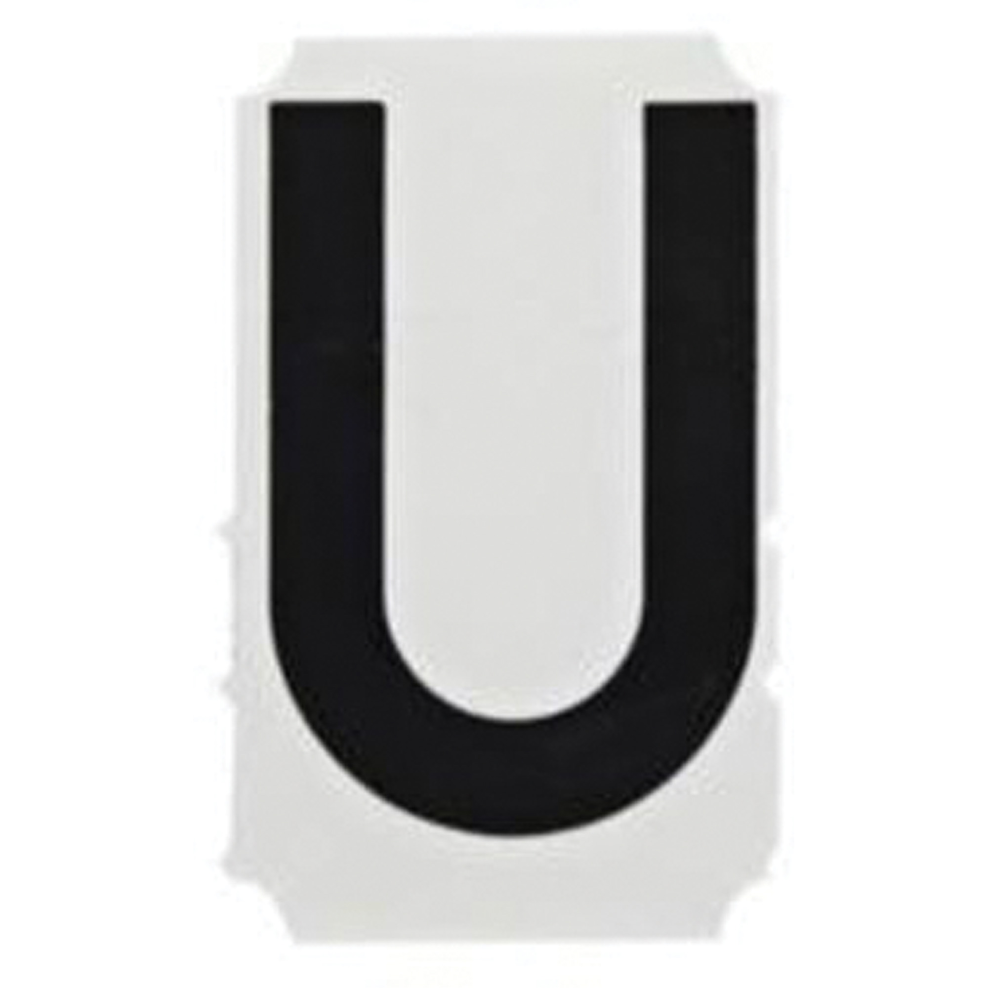 Étiquettes de lettres & chiffres gothiques individuels Quick-AlignMD, U, 2" h, Noir