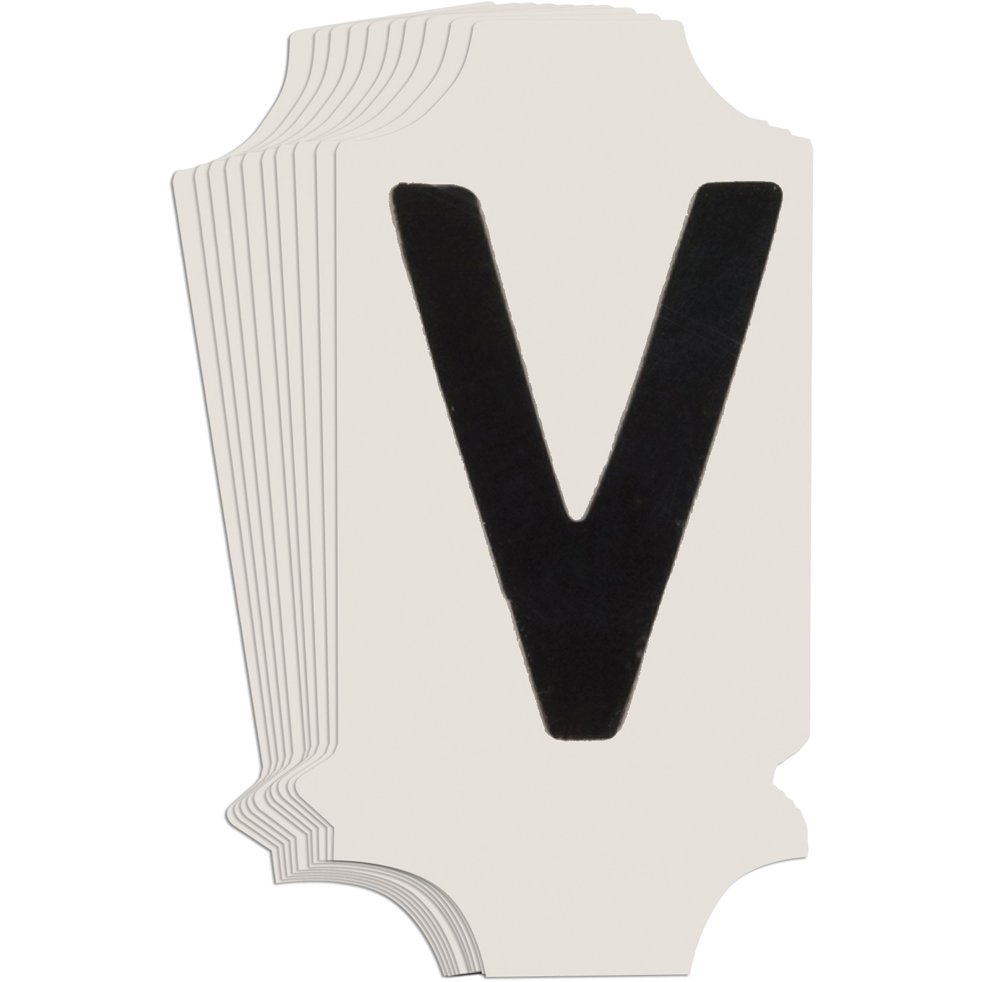 Étiquettes de lettres & chiffres gothiques individuels Quick-AlignMD, V, 1" h, Noir