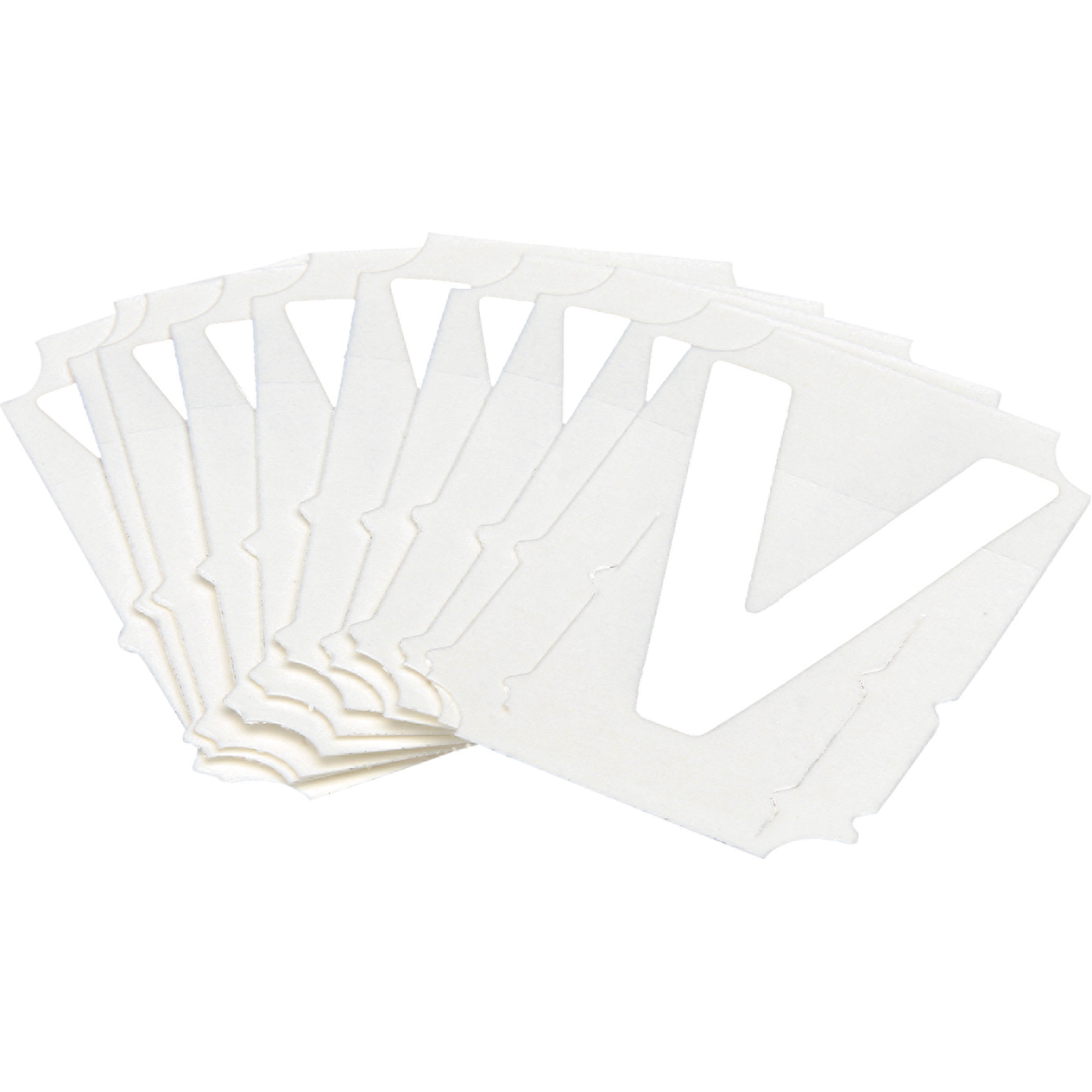 Étiquettes de lettres & chiffres gothiques individuels Quick-AlignMD, V, 2" h, Blanc