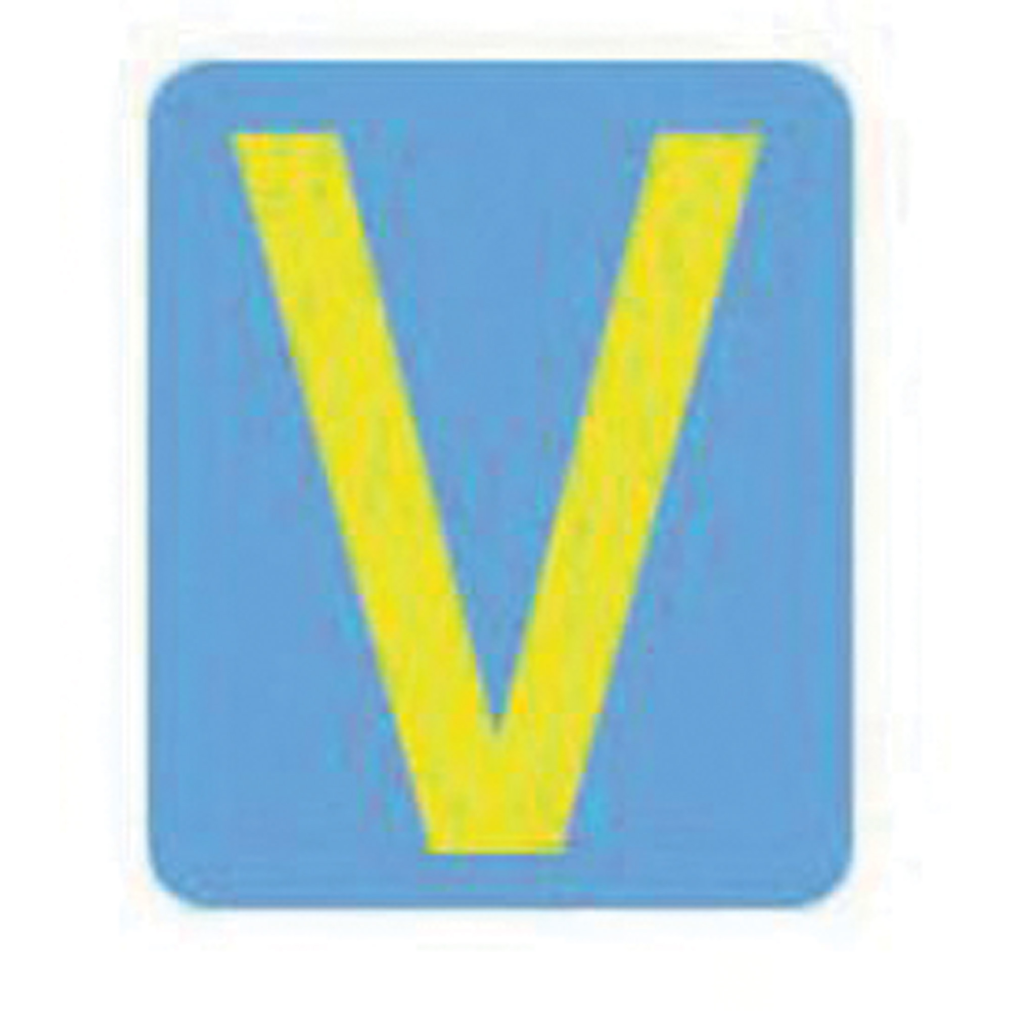 Étiquettes de lettres & chiffres gothiques individuels Quick-AlignMD, V, 2" h, Jaune