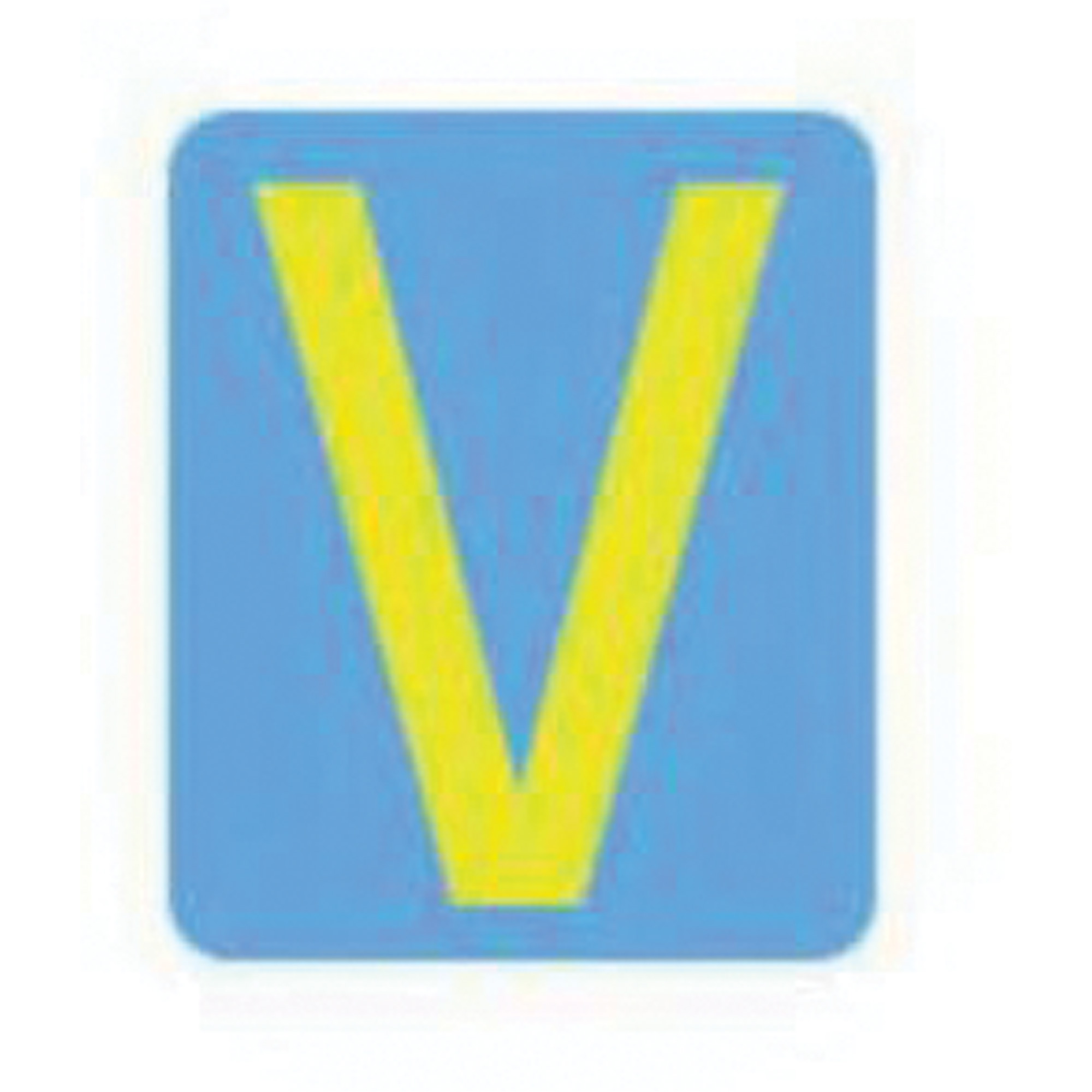 Étiquettes de lettres & chiffres gothiques individuels Quick-AlignMD, V, 3" h, Jaune