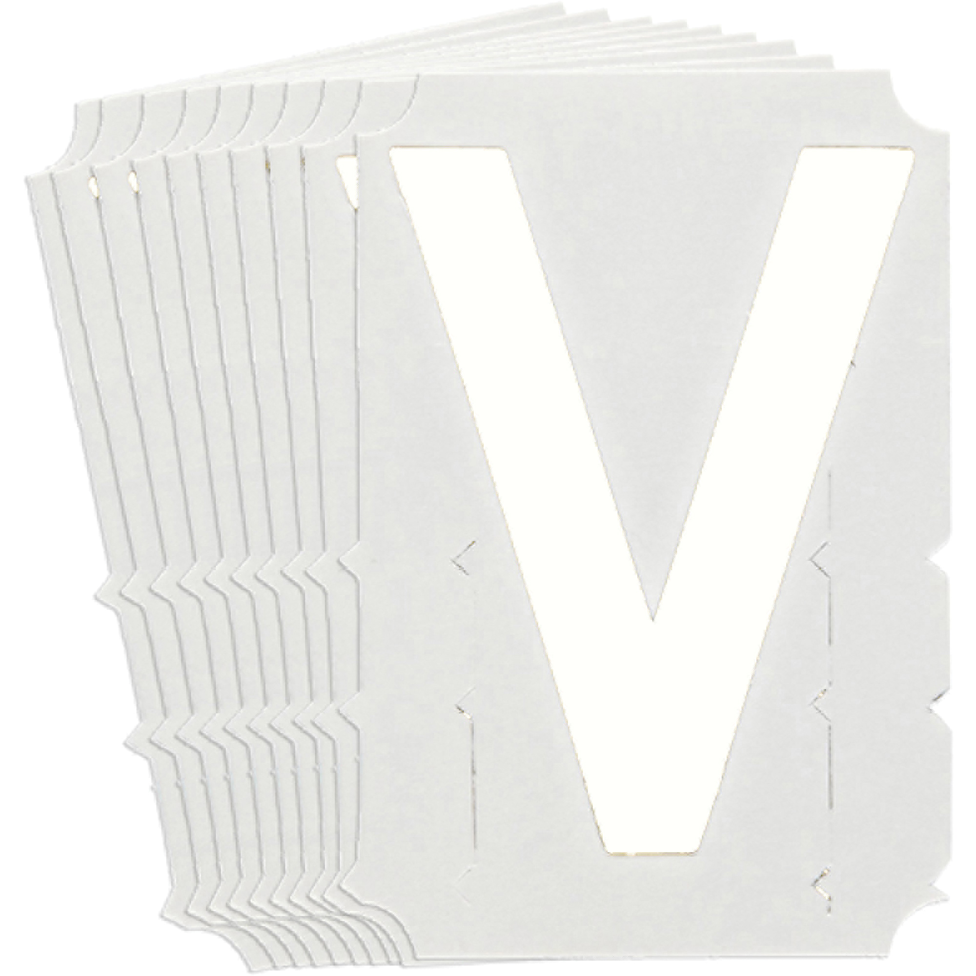 Étiquettes de lettres & chiffres gothiques individuels Quick-AlignMD, V, 4" h, Blanc