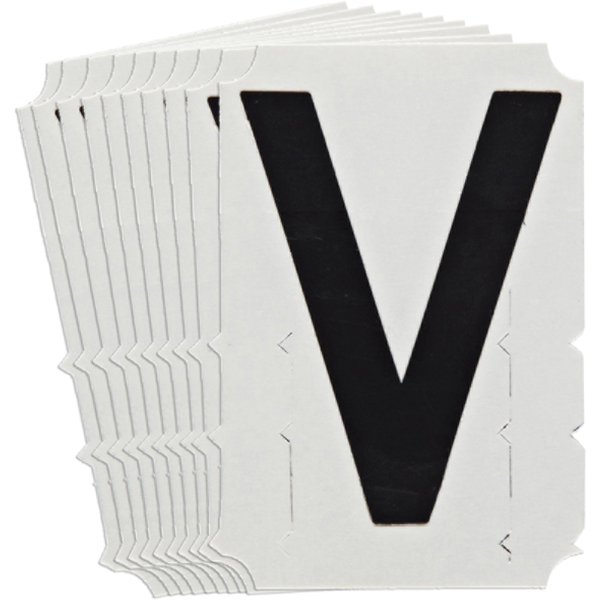 Étiquettes de lettres & chiffres gothiques individuels Quick-AlignMD, V, 6" h, Noir