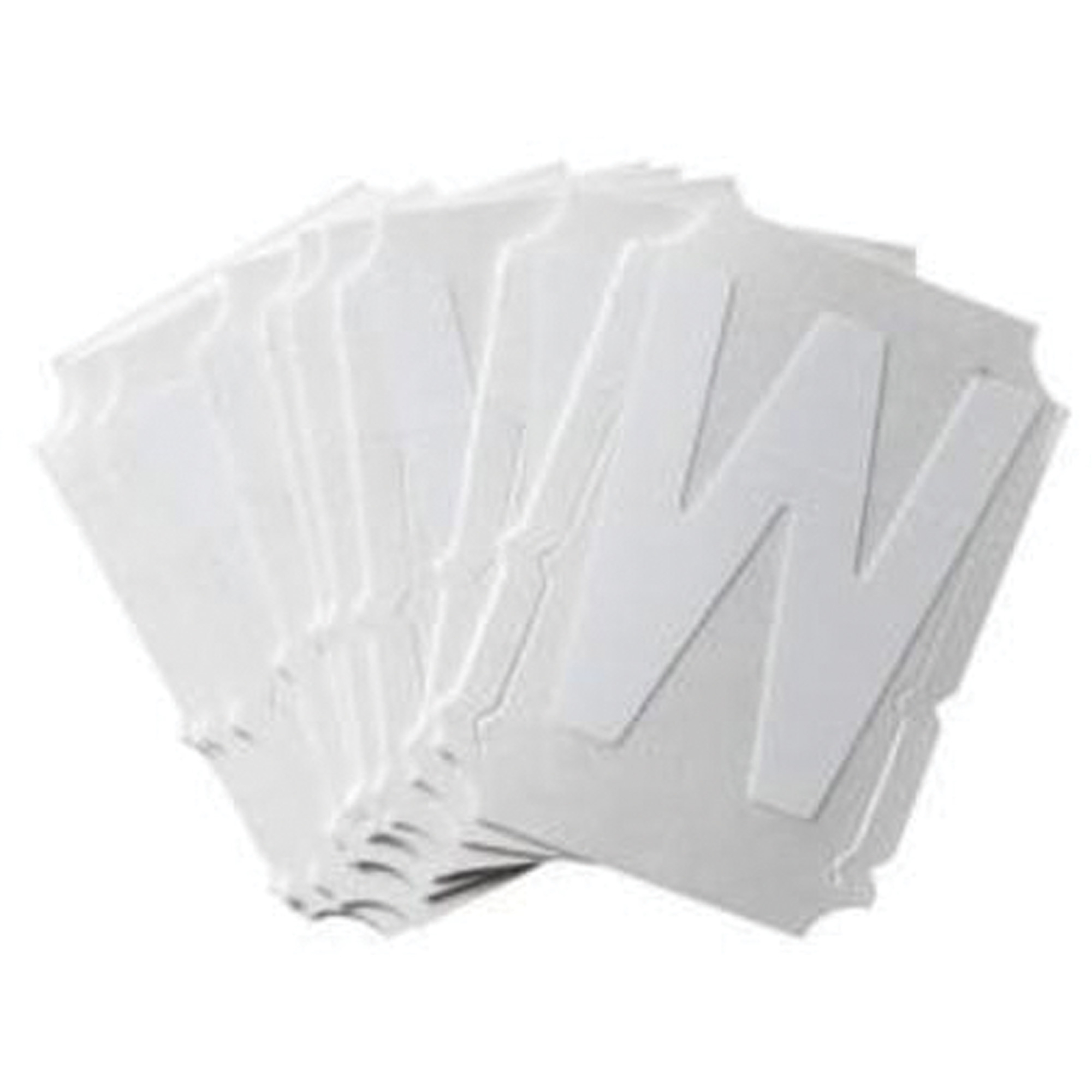 Étiquettes de lettres & chiffres gothiques individuels Quick-AlignMD, W, 2" h, Blanc