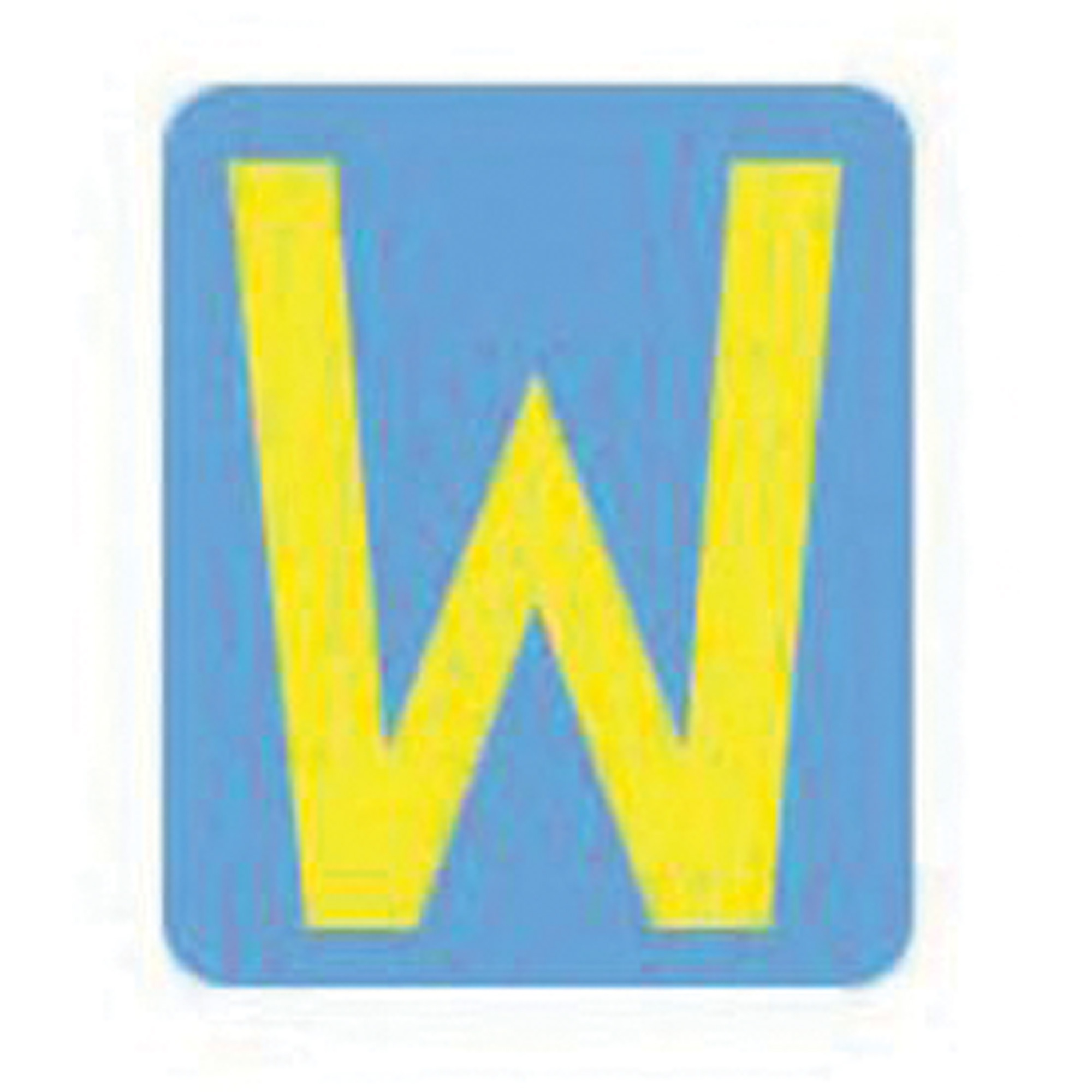 Étiquettes de lettres & chiffres gothiques individuels Quick-AlignMD, W, 2" h, Jaune