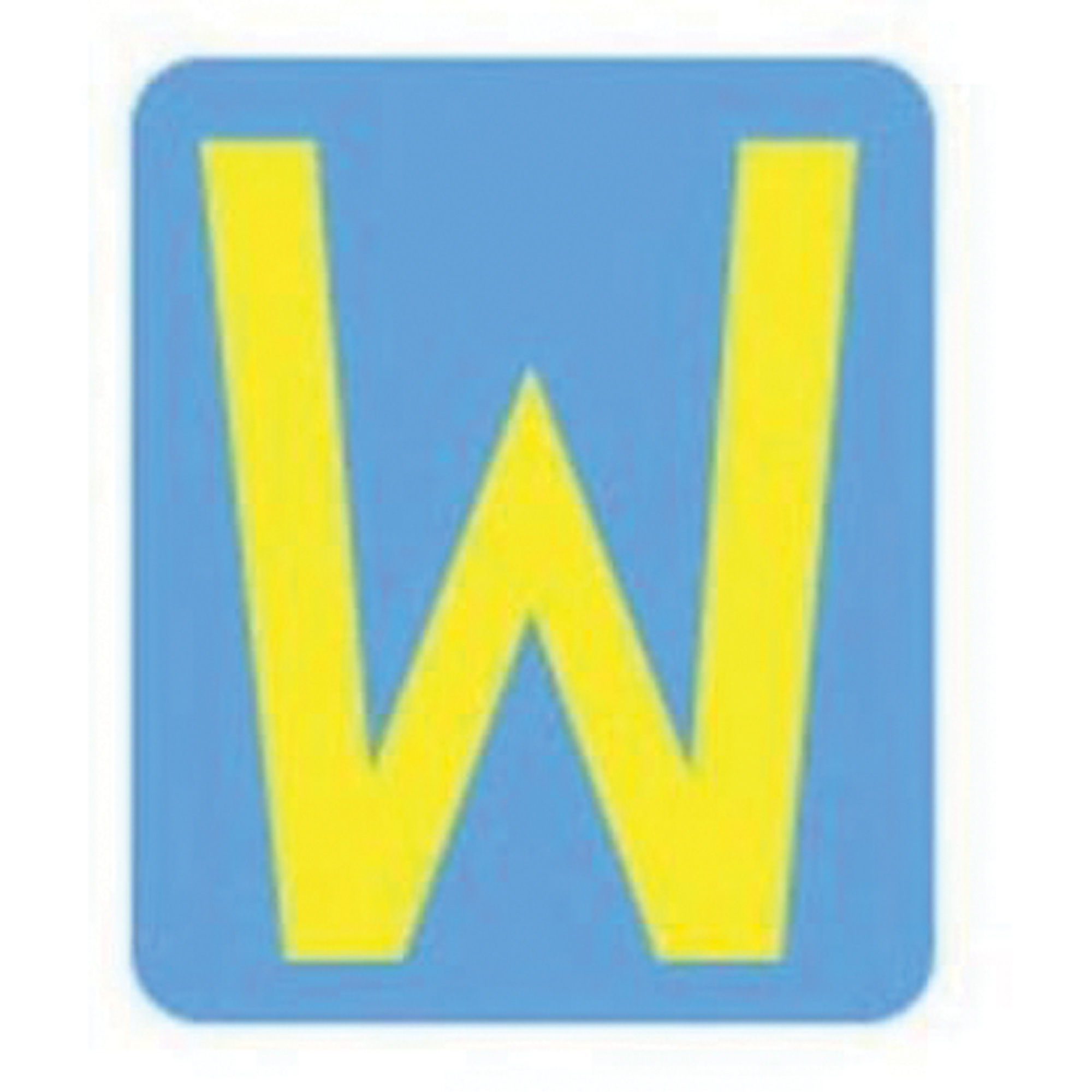 Étiquettes de lettres & chiffres gothiques individuels Quick-AlignMD, W, 3" h, Jaune