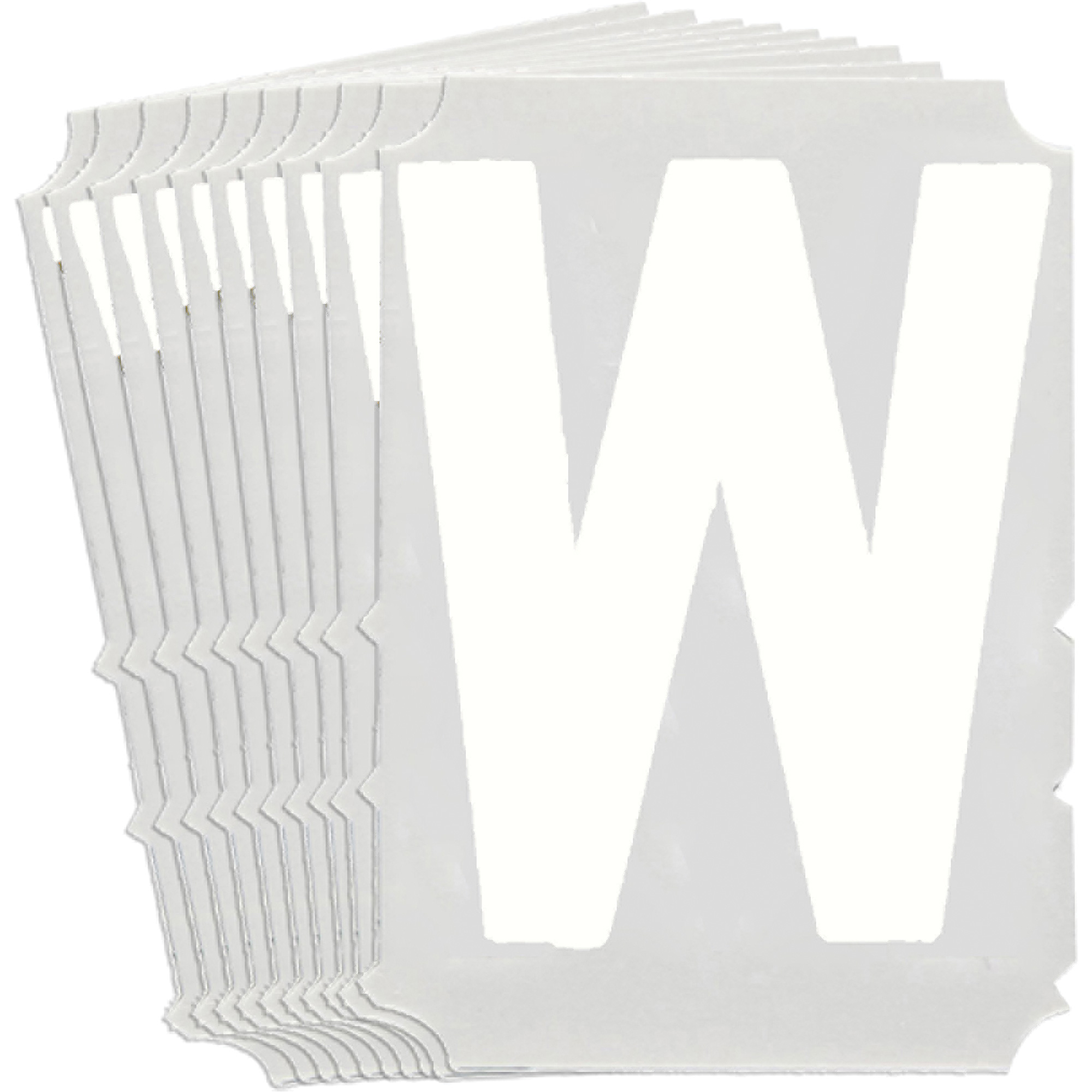Étiquettes de lettres & chiffres gothiques individuels Quick-AlignMD, W, 4" h, Blanc