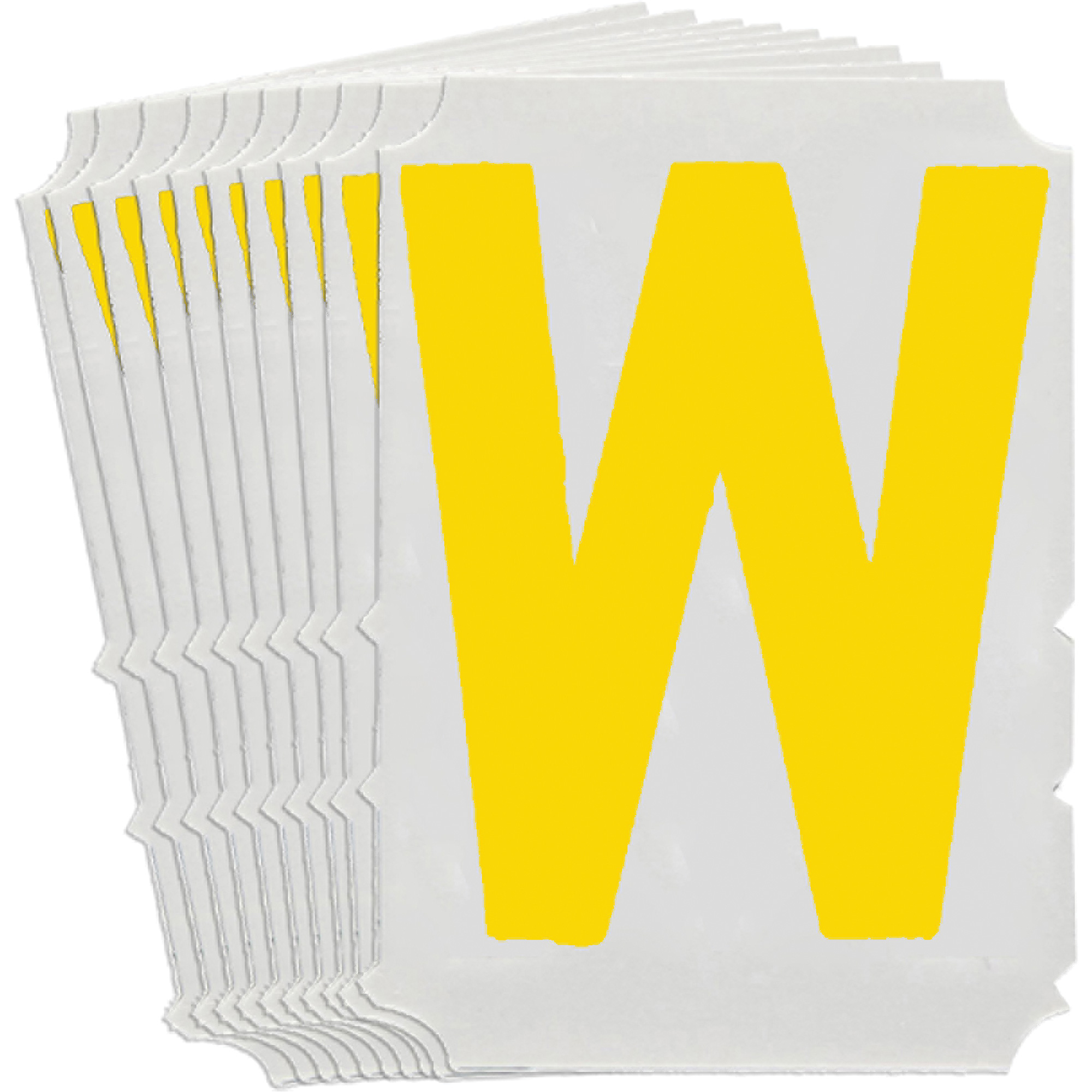 Étiquettes de lettres & chiffres gothiques individuels Quick-AlignMD, W, 4" h, Jaune